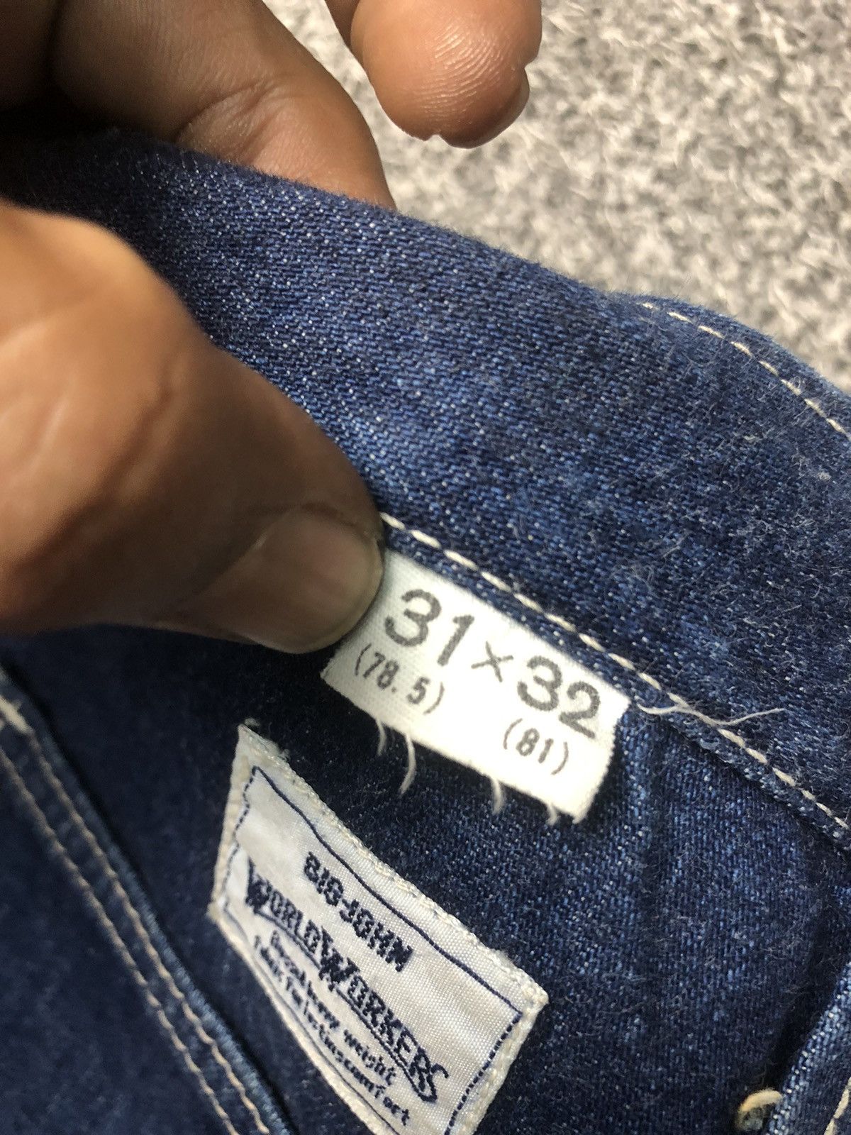 Big John × Japanese Brand × Vintage Vintage 90s BiG JOHN World Workers Cargo Jeans Size US 30 / EU 46 - 20 Thumbnail