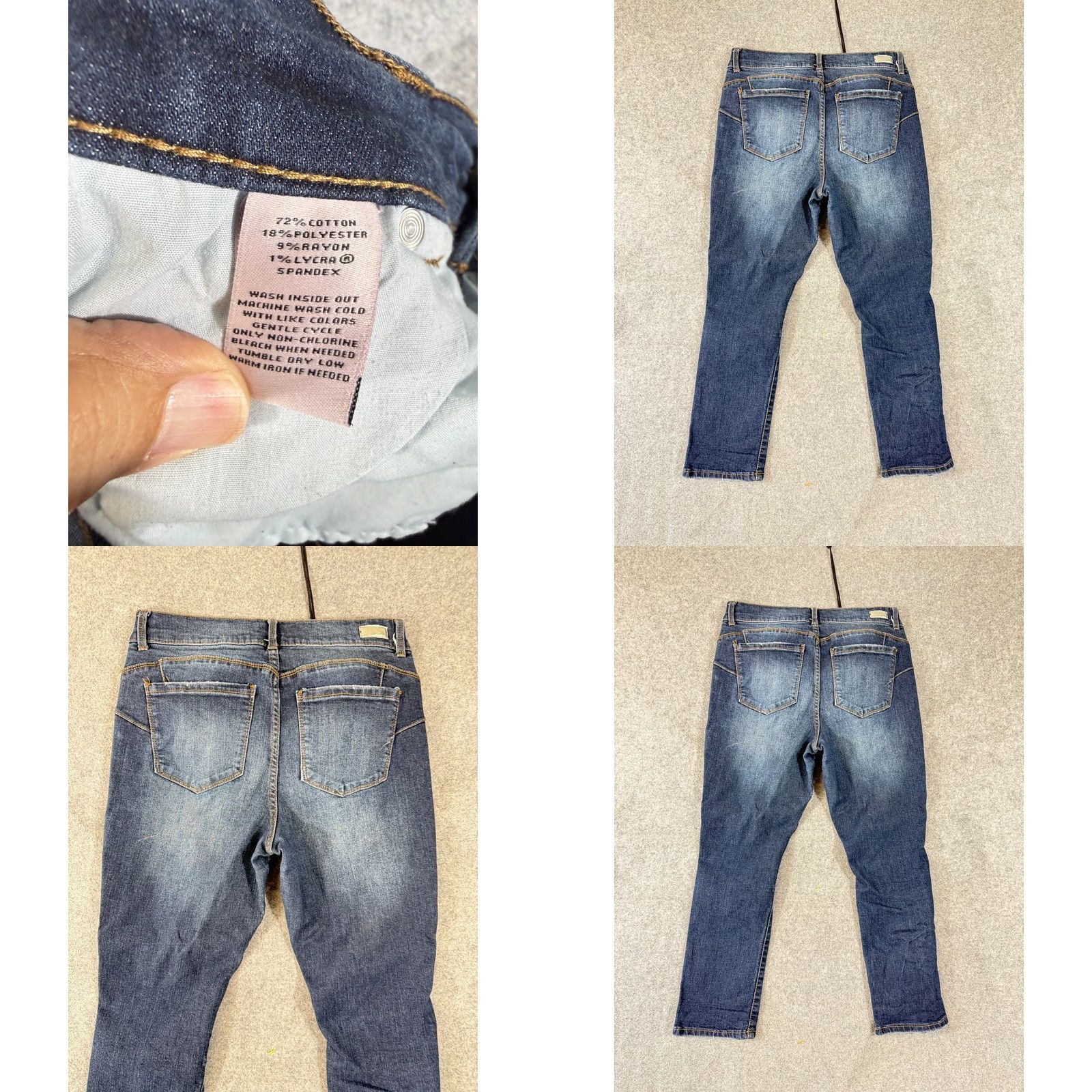 Juicy Couture Juicy Couture Capri Jeans Womens 10 Blue Whisker Distressed Denim Classic Y2K Capri Jeans Distressed Size 32" / US 10 / IT 46 - 8 Thumbnail
