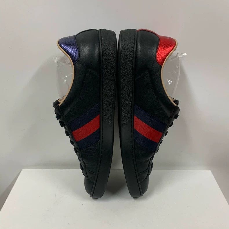 Gucci Gucci Black Bee Sneakers Size 8-2505 Size US 7.5 / IT 37.5 - 5 Thumbnail