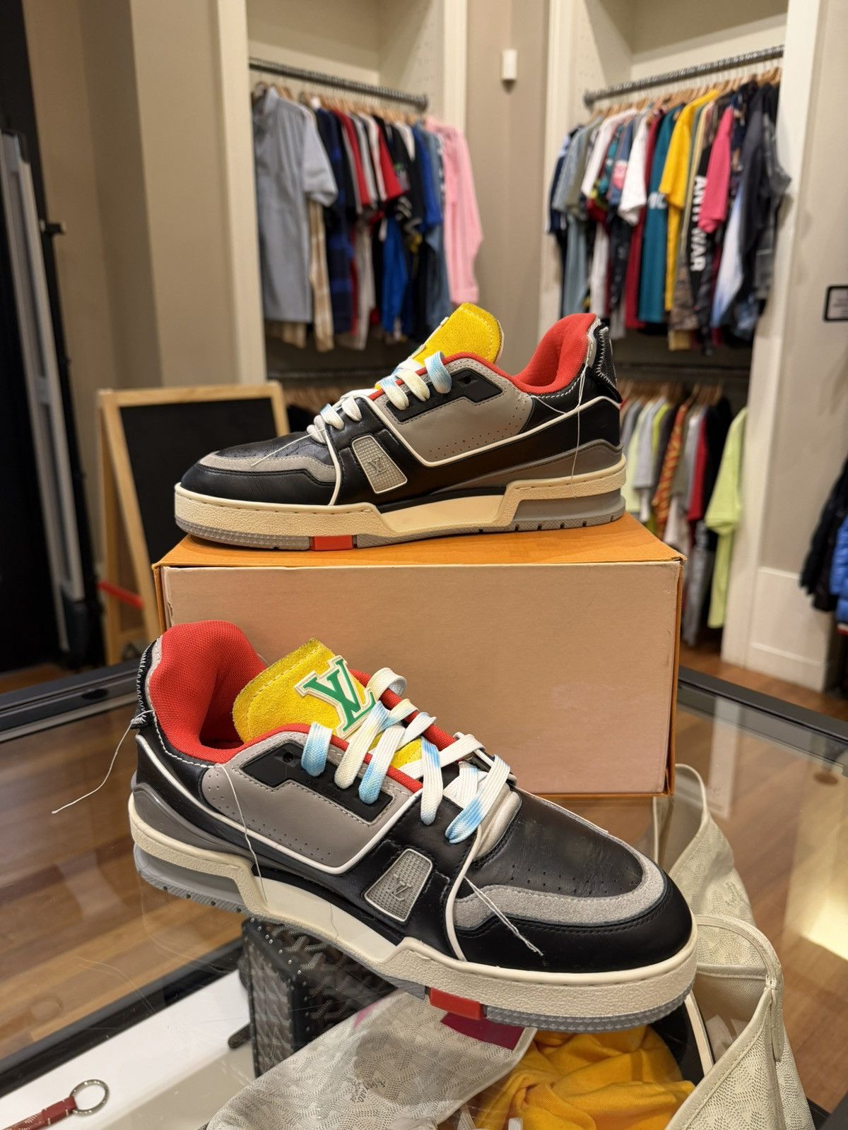 Louis Vuitton Louis Vuitton SS21 Virgil Abloh Upcycling LV Trainers Size US 7.5 / EU 40-41 - 4 Thumbnail