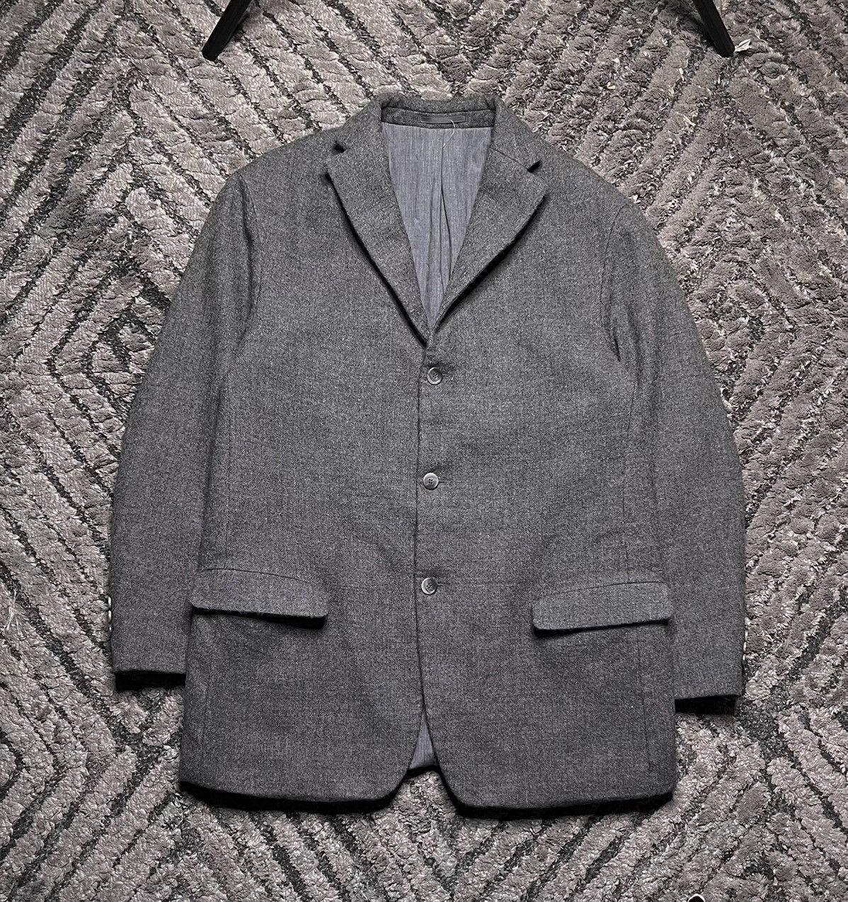Tommy Hilfiger Designer Tommy Hilfiger Basic Grey Dark Old Money blazer Size 52R - 1 Thumbnail