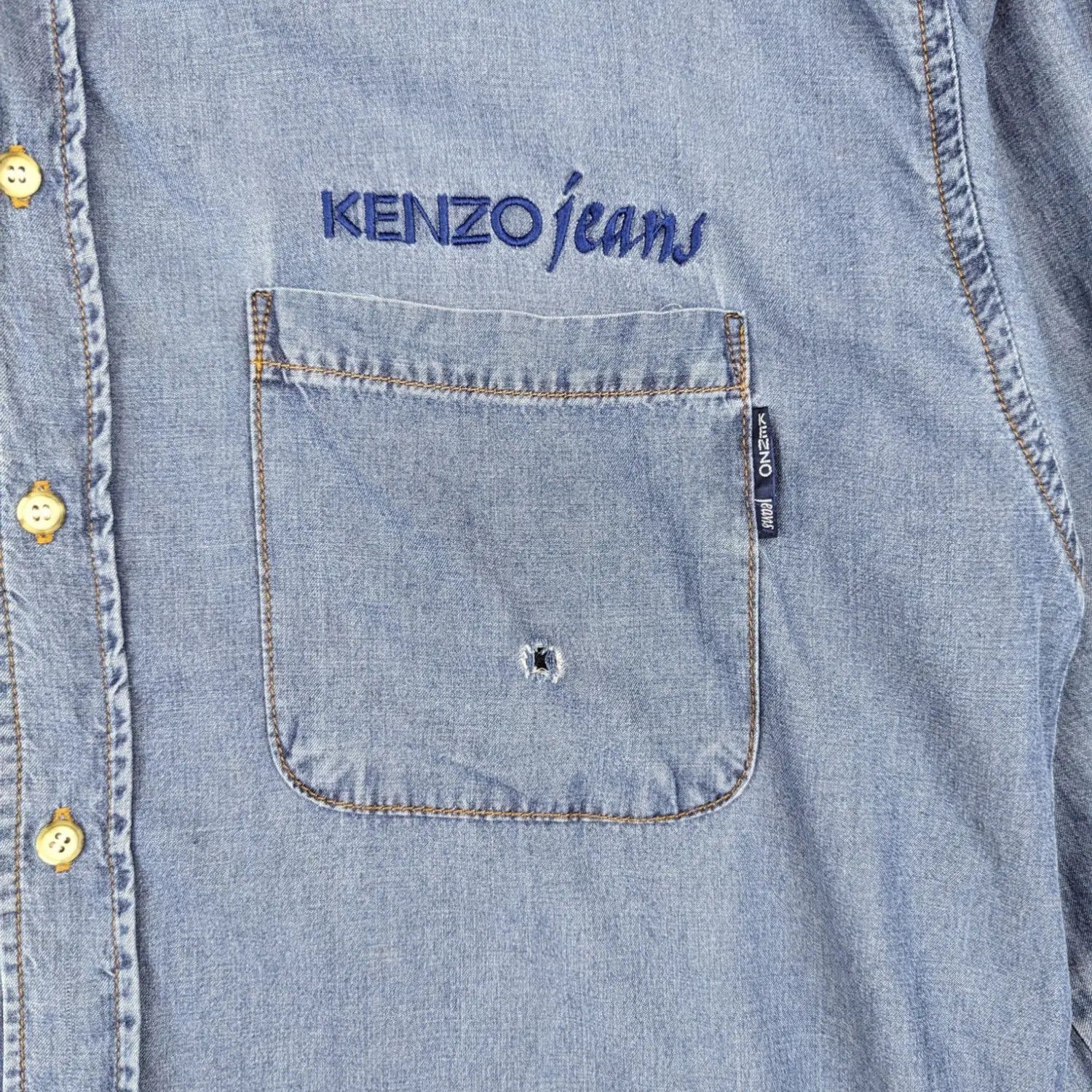Kenzo Vintage KENZO Jeans Button Up Shirt Denim Style Jacket Size US L / EU 52-54 / 3 - 9 Thumbnail