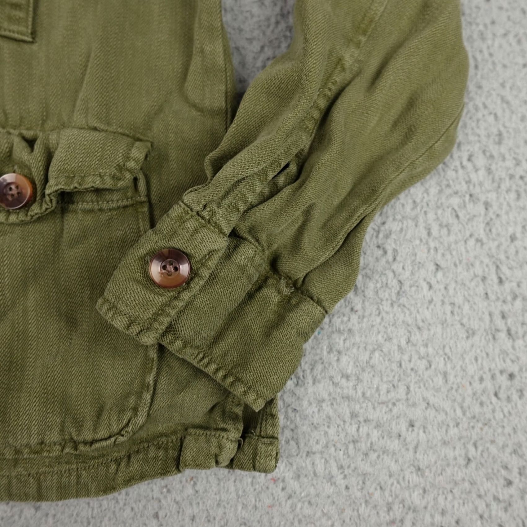 Vintage Altar'd State Jacket Womens M Green Shacket Lyocell Button Up Utility Pockets Fall Spring Winter Basic Jacket Mens Womens Girls Boys Size M / US 6-8 / IT 42-44 - 5 Thumbnail