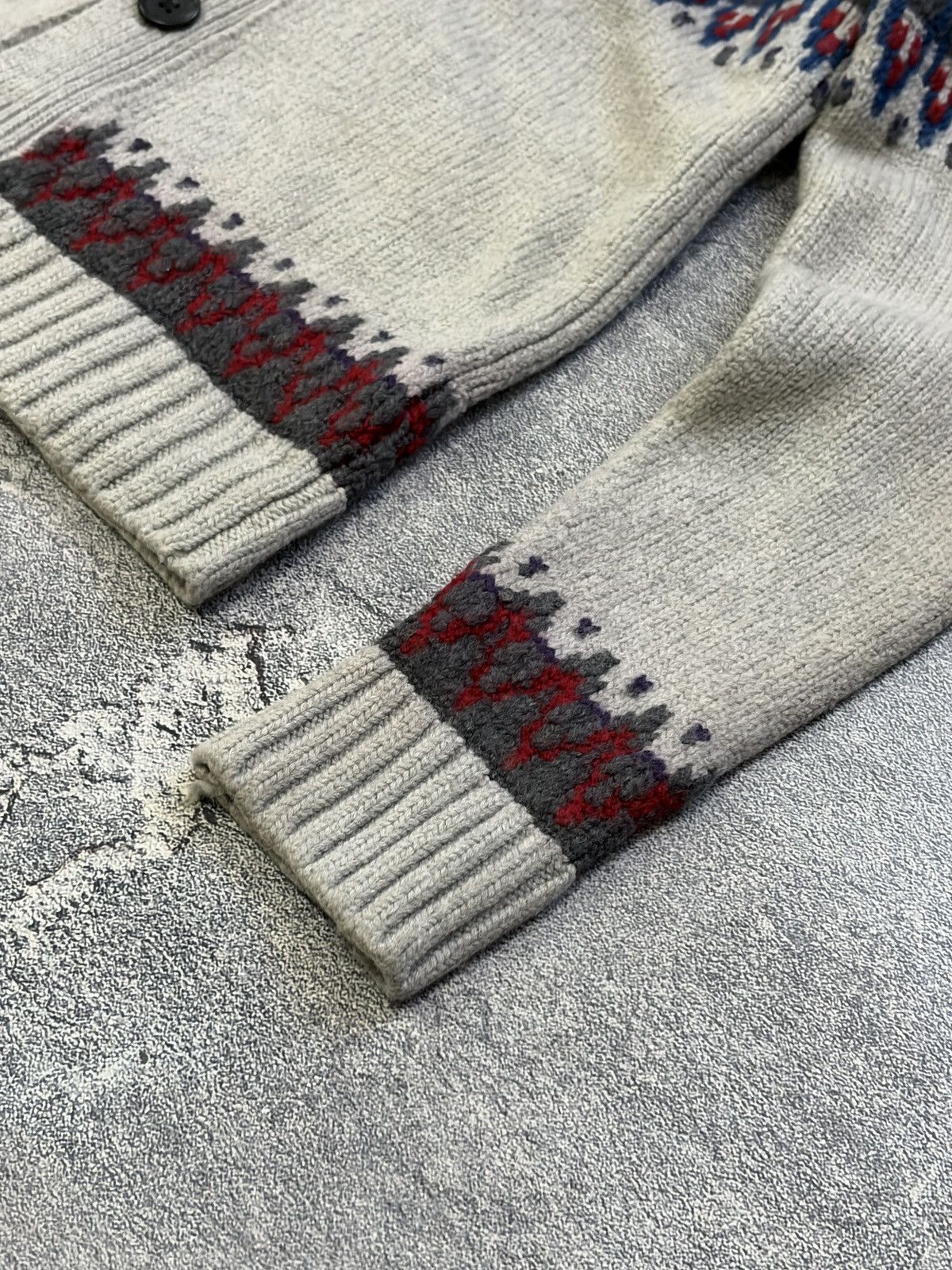 Marc by Marc Jacobs Marc Jacobs Fair Isle Wool Cardigan Grey M Size US M / EU 48-50 / 2 - 11 Thumbnail