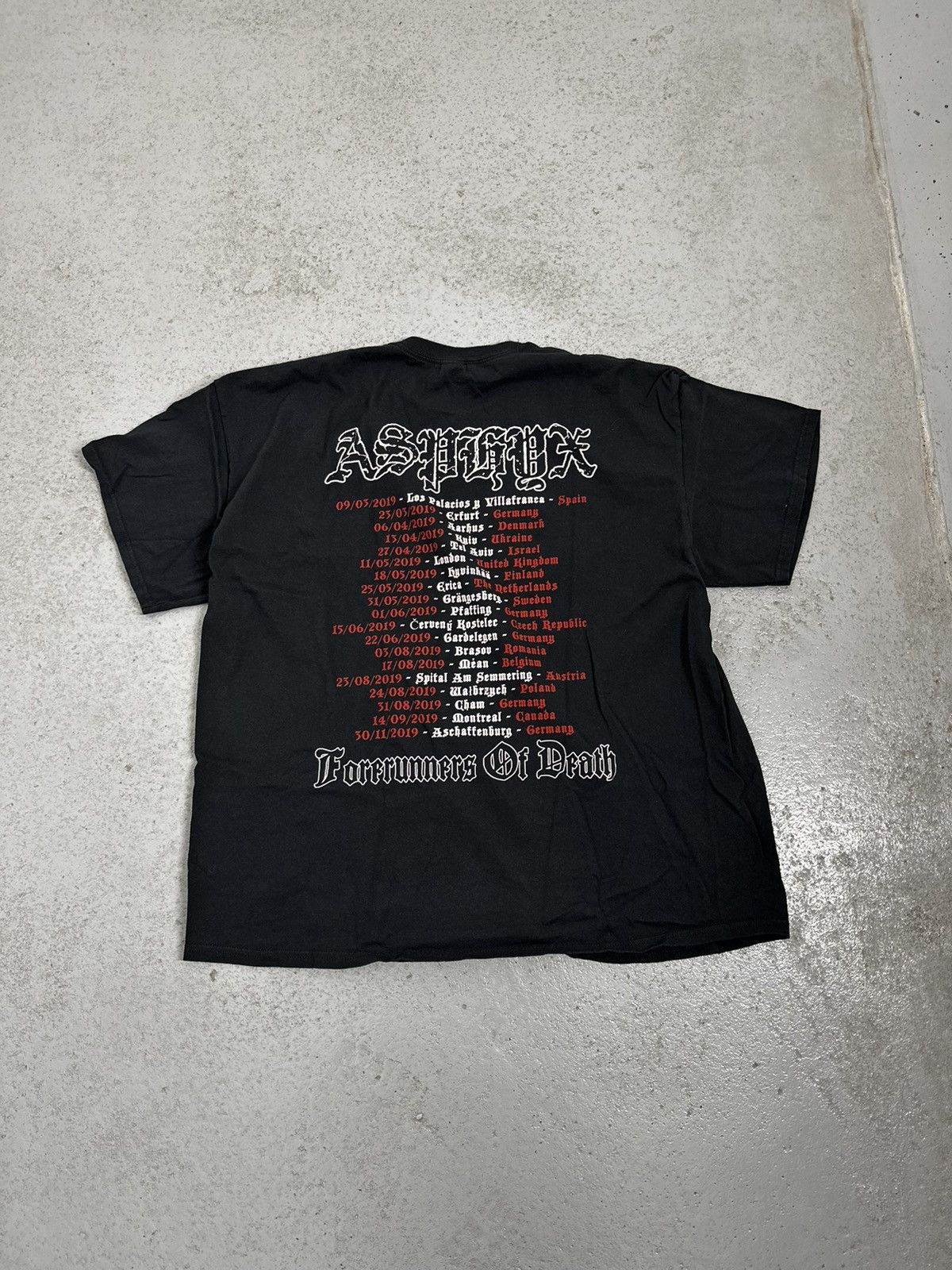 Band Tees Asphyx Forerunners Of Death Rock Tour T-Shirt Size US XXL / EU 58 / 5 - 2 Thumbnail