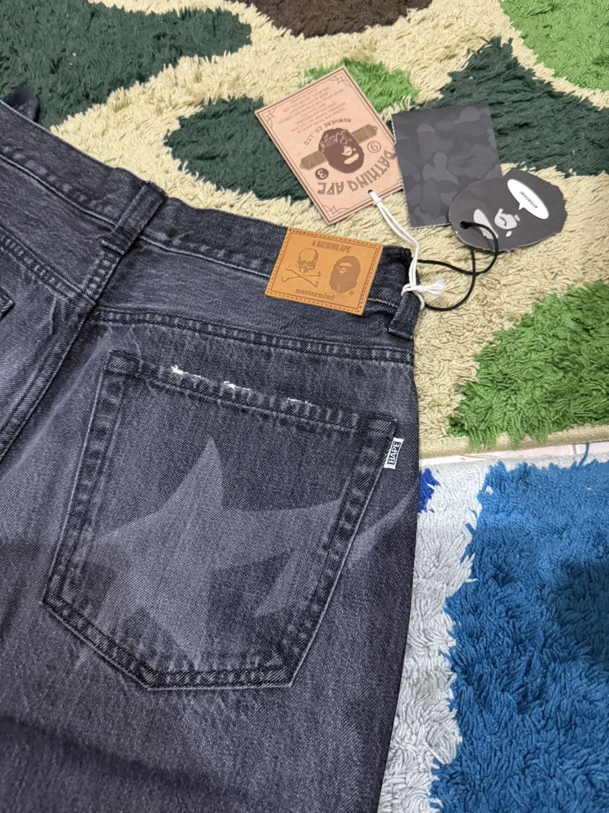 Bape × Mastermind Japan Mastermind x Bape Denim Pants Rare Size US 32 / EU 48 - 9 Thumbnail