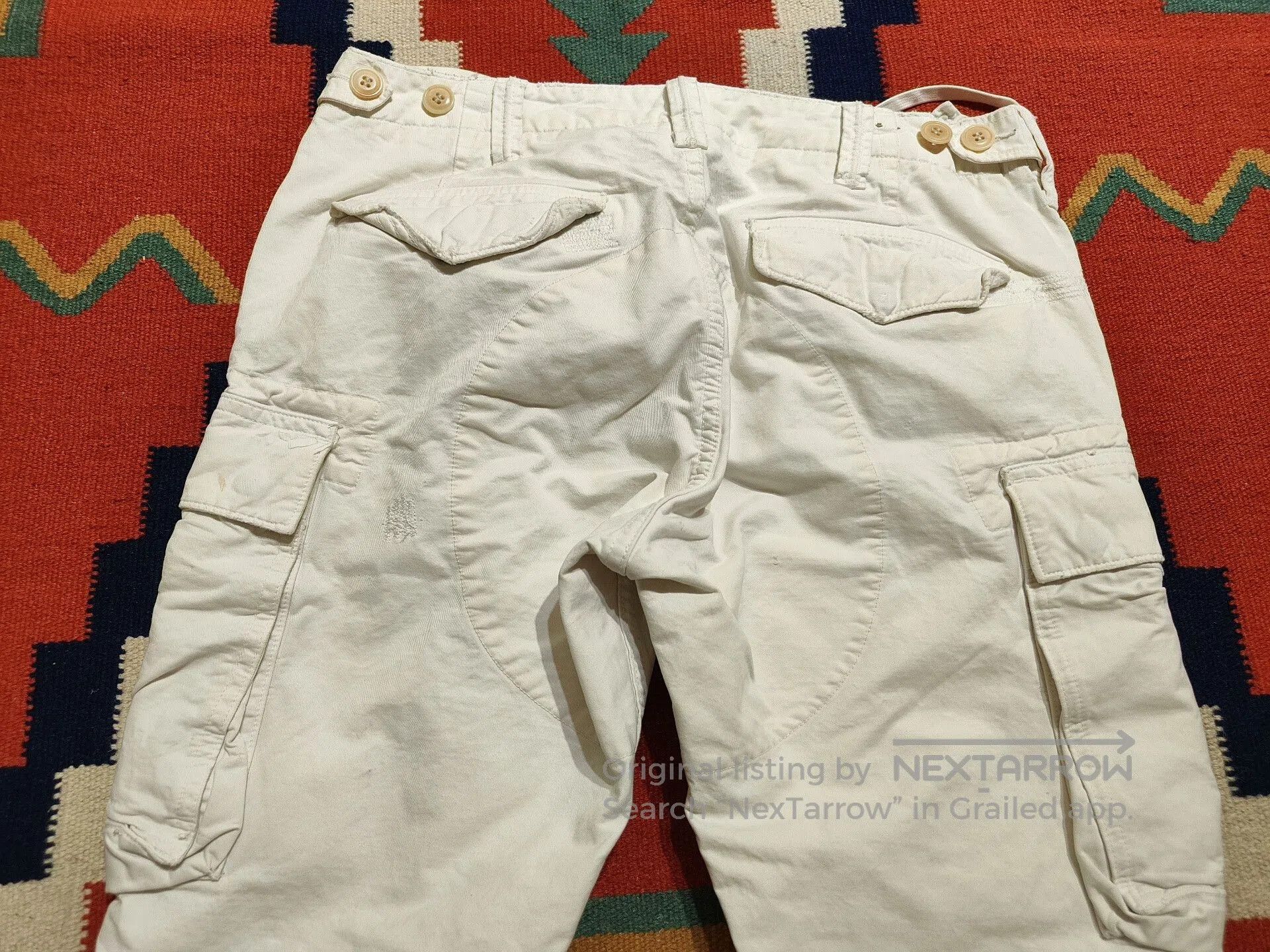 RRL Ralph Lauren RRL Vintage Style White Cargo Pants. Size US 32 / EU 48 - 5 Thumbnail