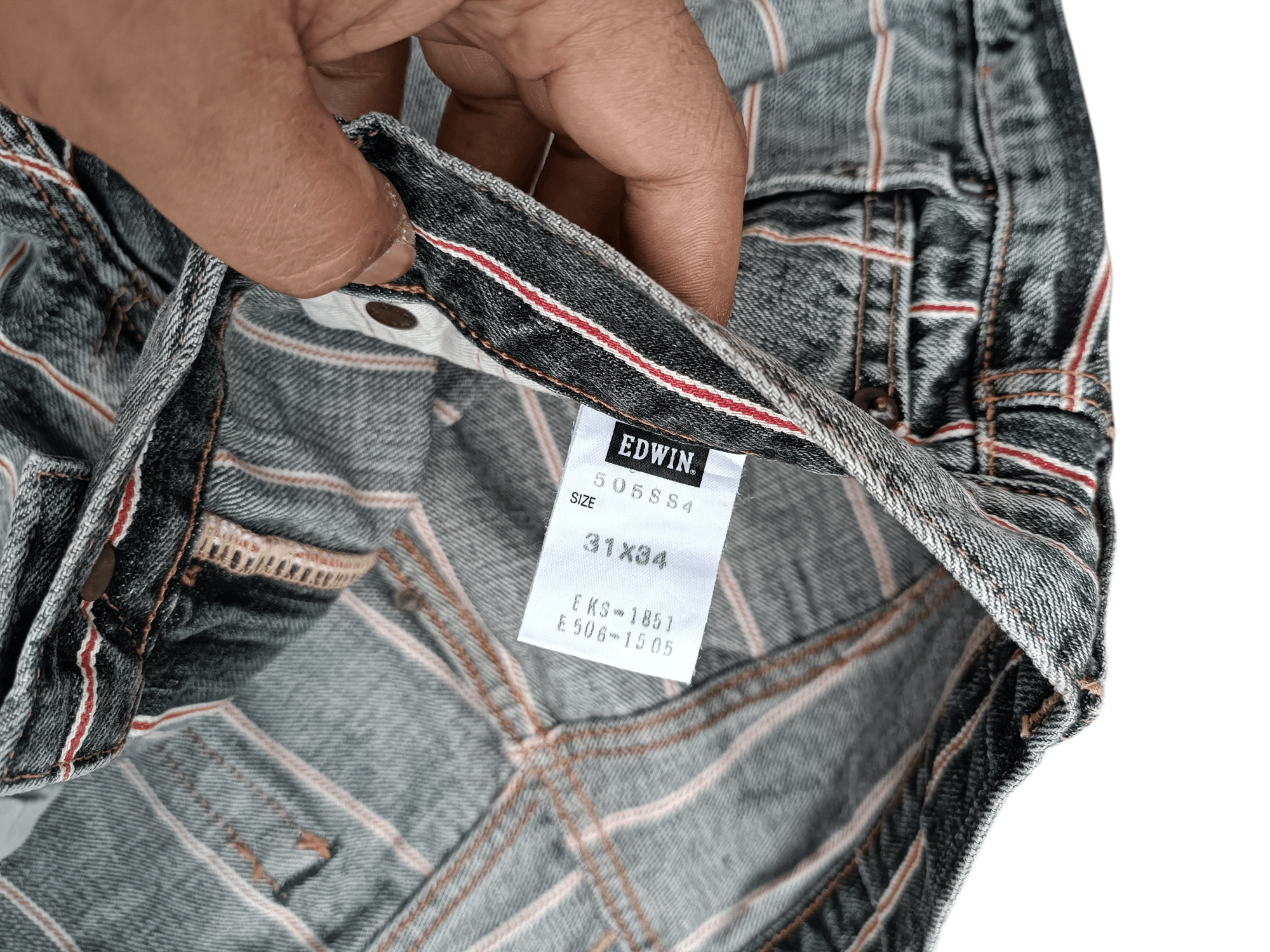 Edwin × Vintage Vintage Rare 🔥 FLARED Edwin 13oz Grand Blue Selvedge Denim Size US 30 / EU 46 - 11 Thumbnail