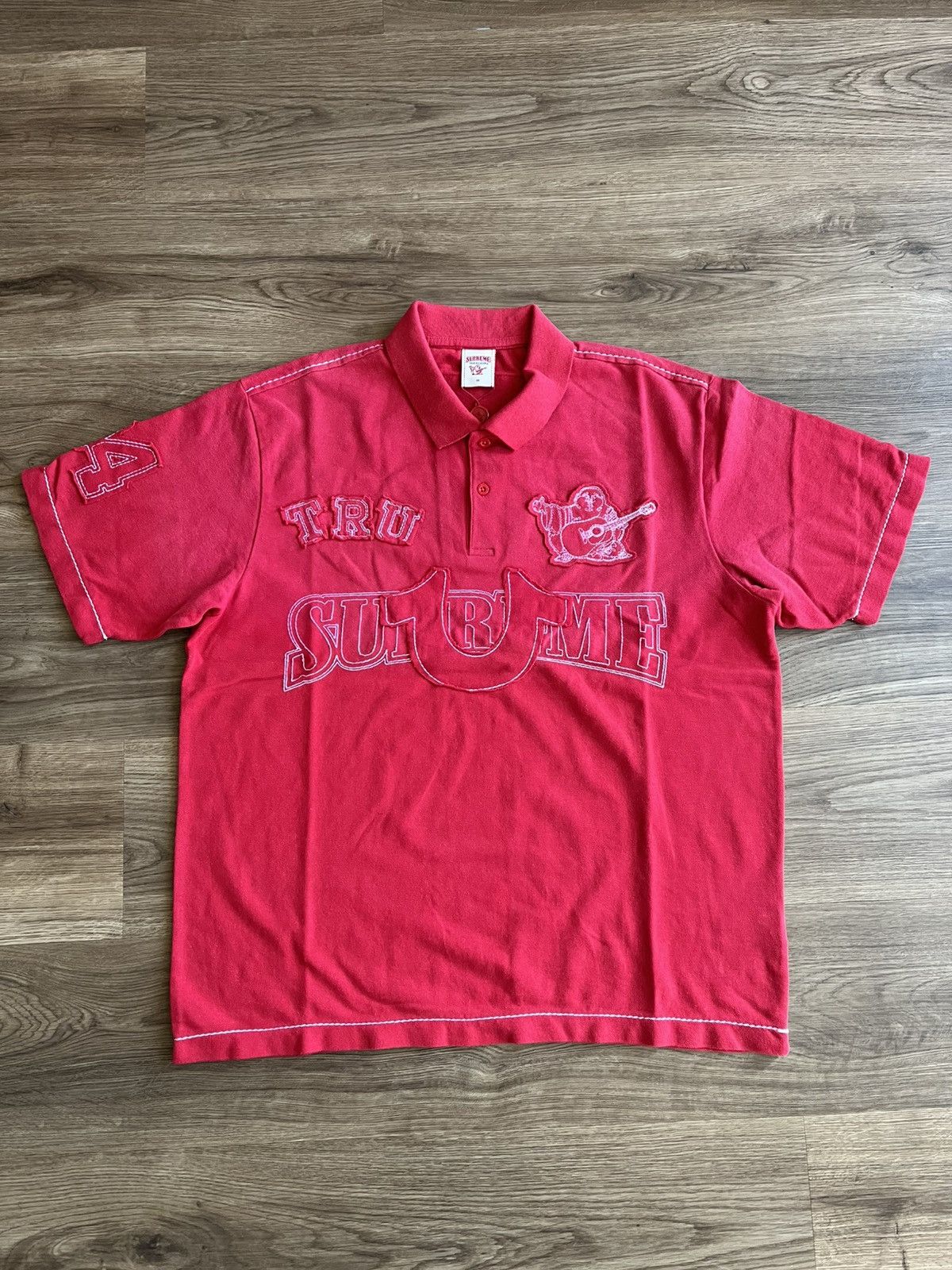 Supreme × True Religion SUPREME®/TRUE RELIGION® APPLIQUÉ POLO (RED