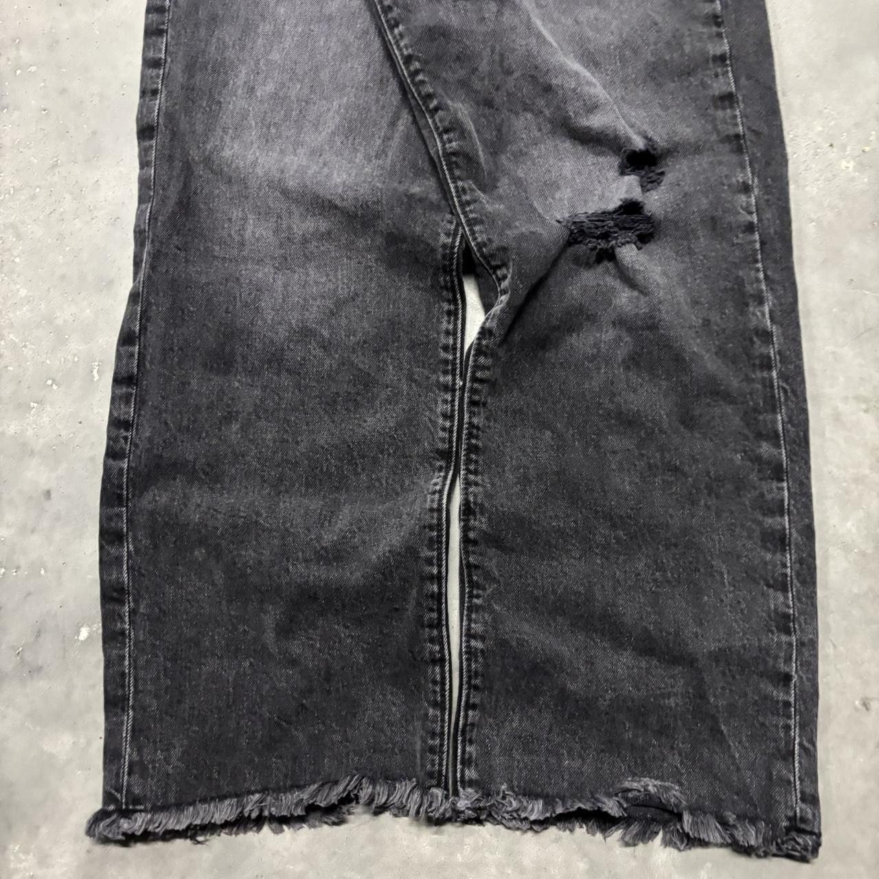 Japanese Brand × Vintage Crazy Vintage Y2K/2000s Grunge Faded Black Denim Jeans! Size US 29 - 6 Thumbnail