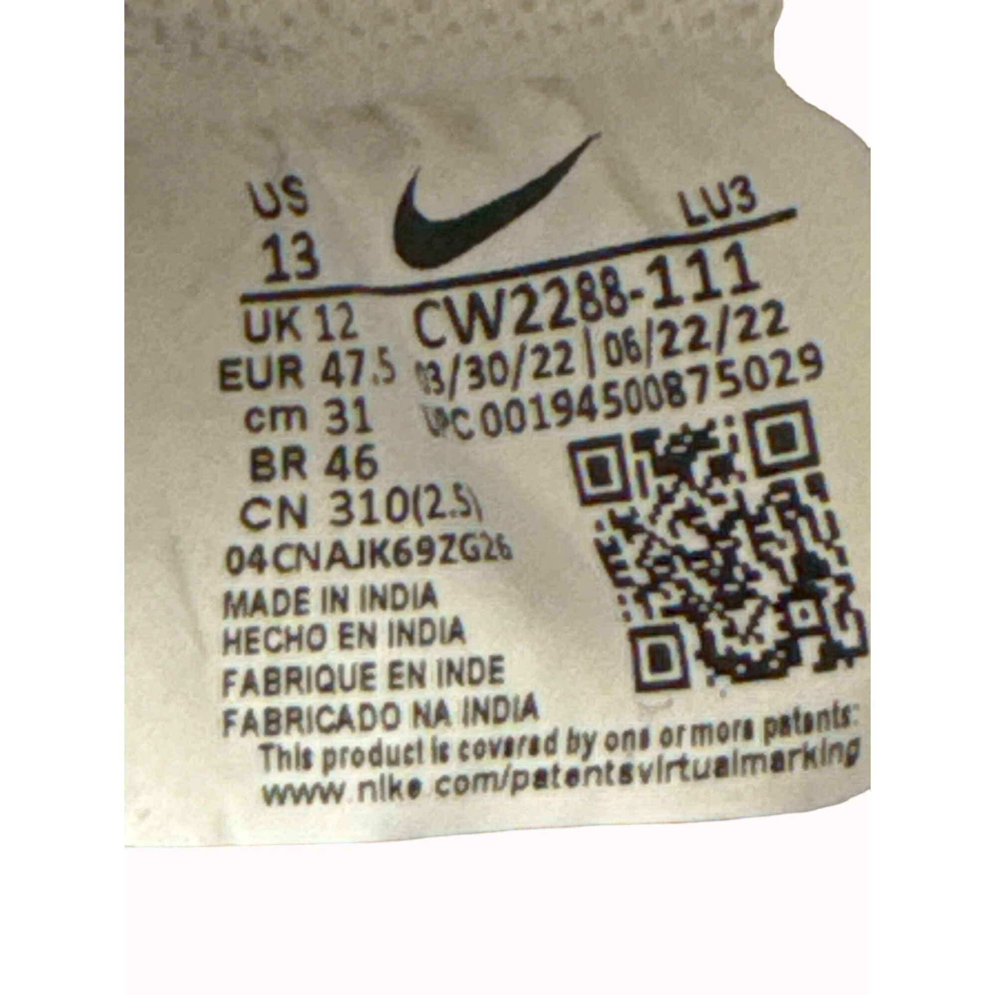 Nike Nike AF1 low white mens shoes sneakers size 13 SKU 4299 Size US 13 / EU 46 - 7 Thumbnail