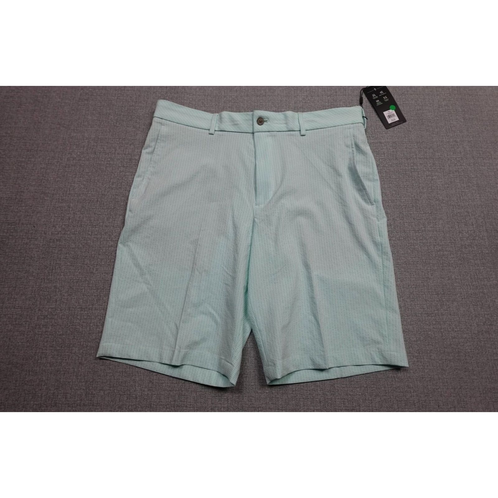 Vintage Walter Hagen Perfect 11 Shorts Mens 35 Light Green Seersucker 10 Inseam NWT Size US 35 - 4 Thumbnail