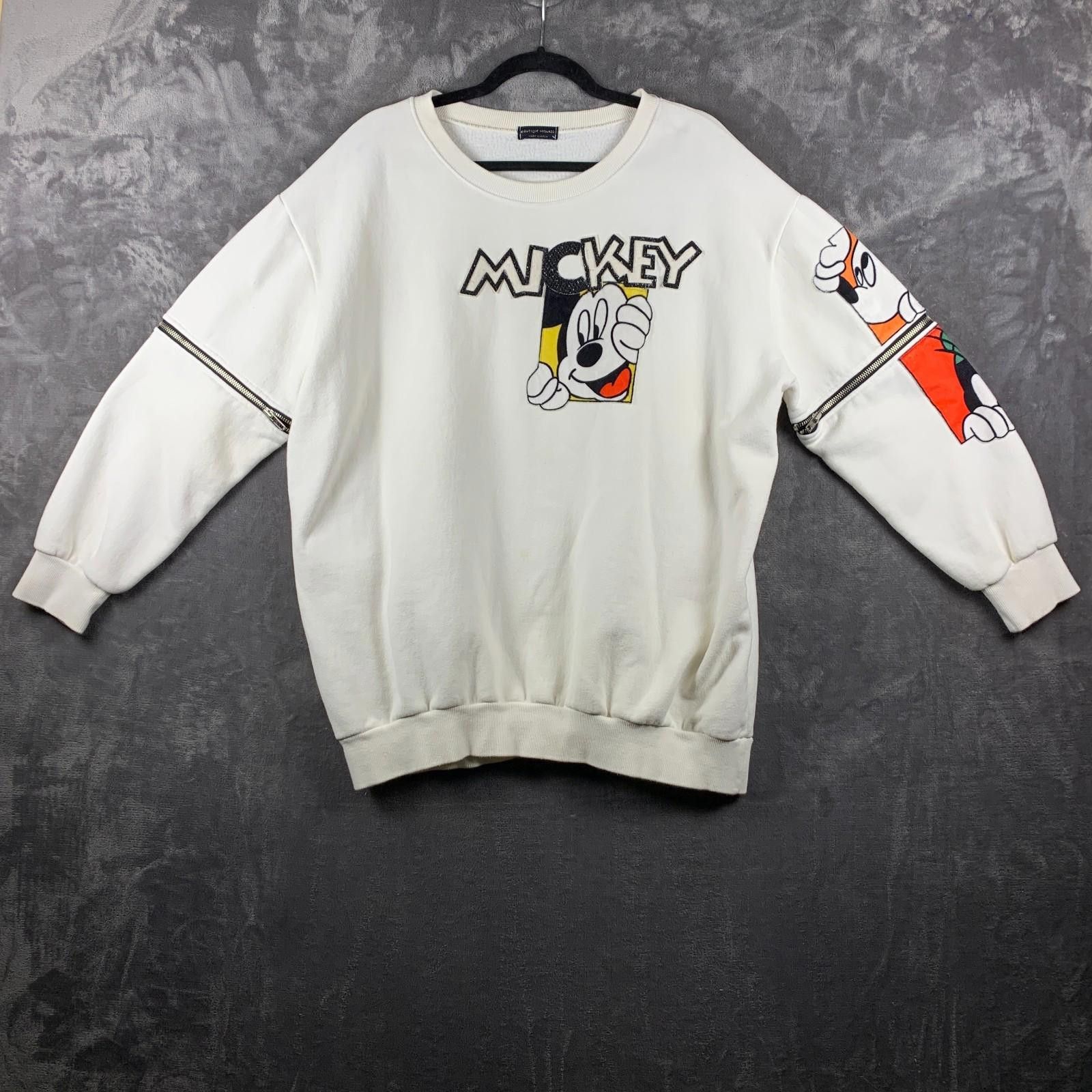 Mickey Mouse Swtshrt Adult Large to XL Detachable Slves 418