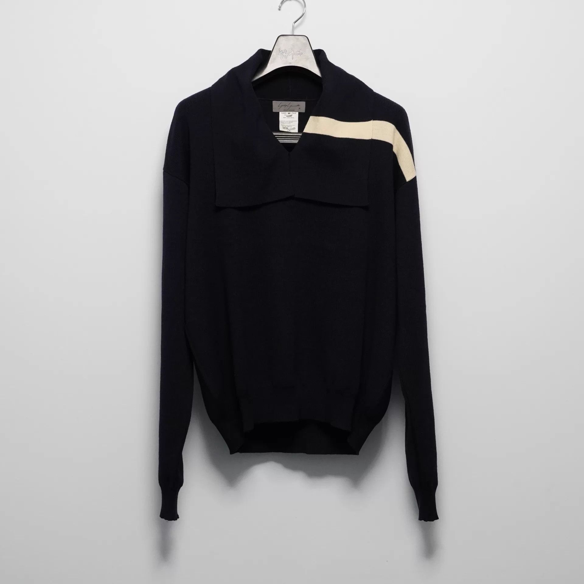 Yohji Yamamoto YohjiYamamoto1980ssNavalCollarWoolKnitSweaterM Size US M / EU 48-50 / 2 - 1 Thumbnail