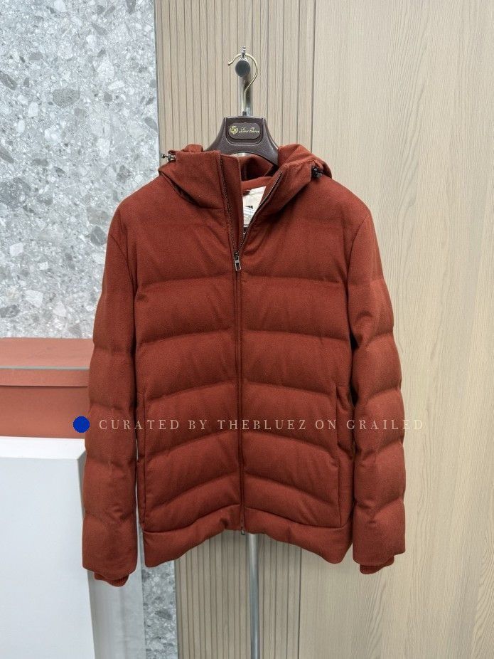Loro Piana Red Hooded Puffy Winter Coat Size M Size US M / EU 48-50 / 2 - 1 Thumbnail
