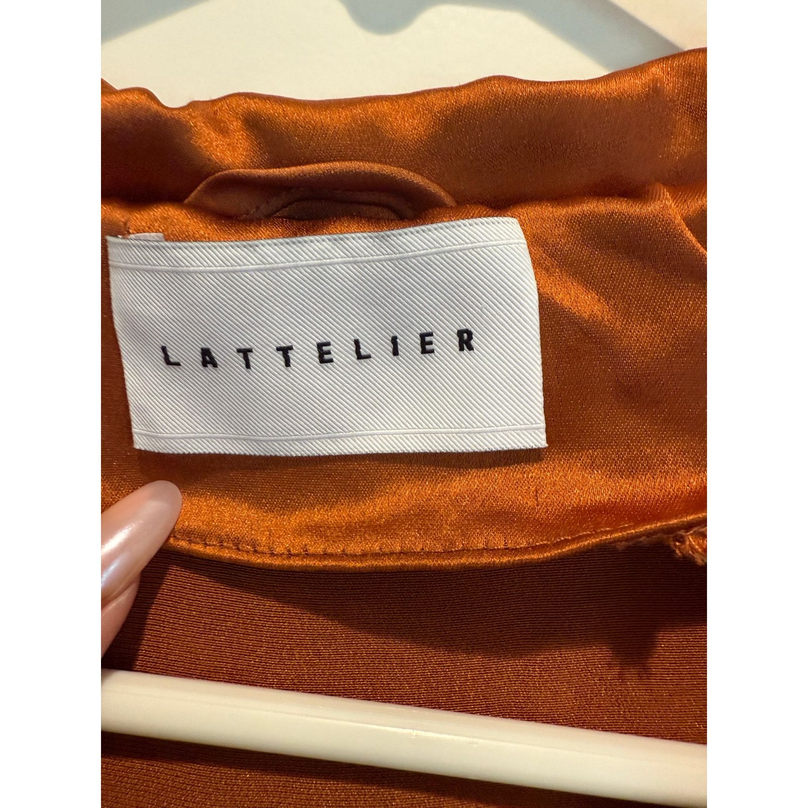 Other LATTELIER Double Breasted Satin Look Rust Trench Coat XS Size XS / US 0-2 / IT 36-38 - 6 Thumbnail