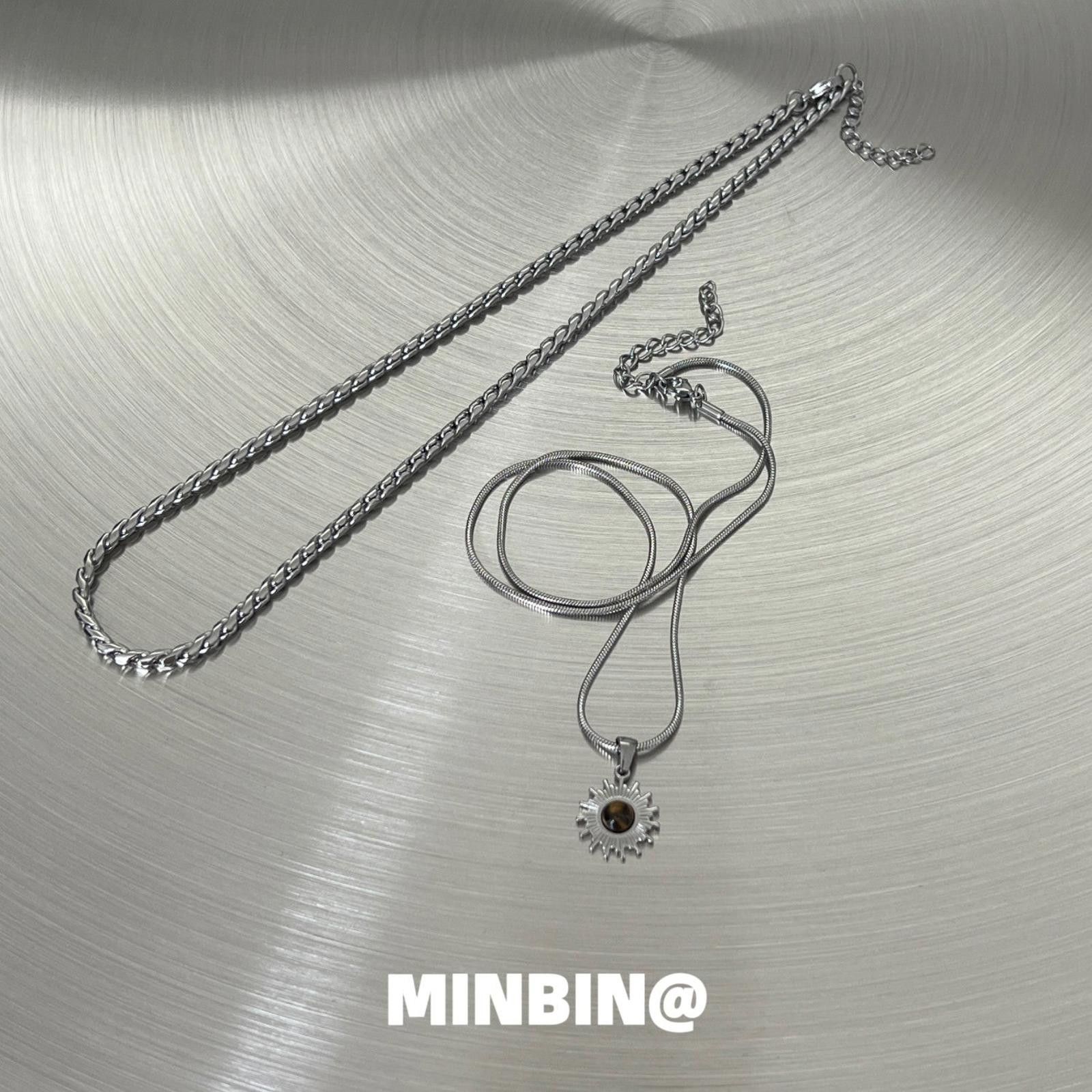 Jewelry Silver Layered Necklace with Sun Pendant Size ONE SIZE - 5 Thumbnail