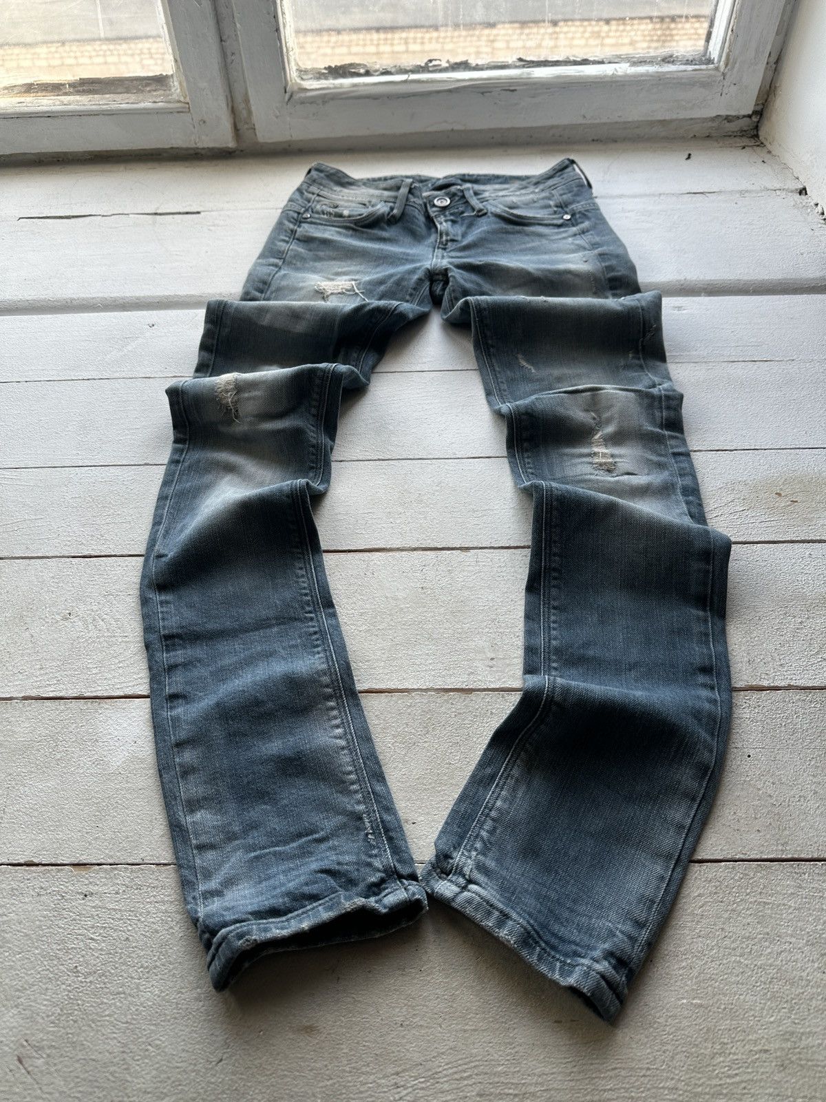 G-Star VNTG🚨G STAR RAW Jeans Washed Distressed Denim y2k Size 25" / US 0 / IT 36 - 1 Thumbnail