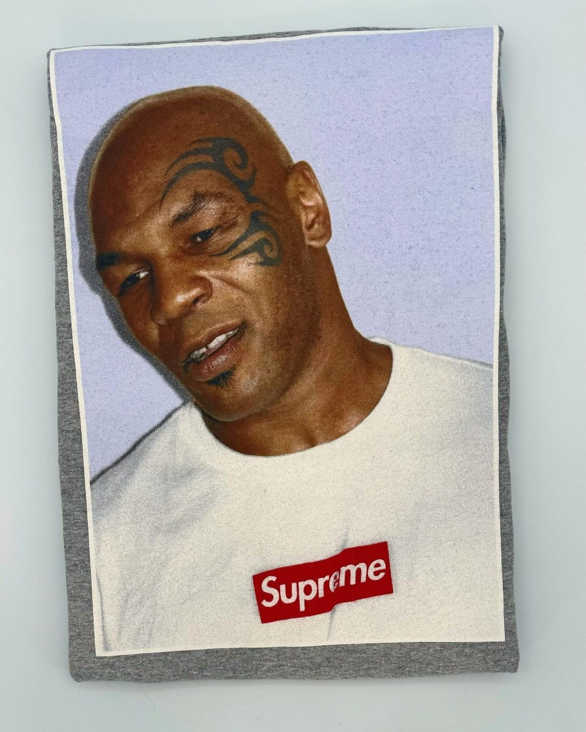 image of Supreme 2007 Mike Tyson Photo Tee Grey Size XL Near Flawless, Men's
