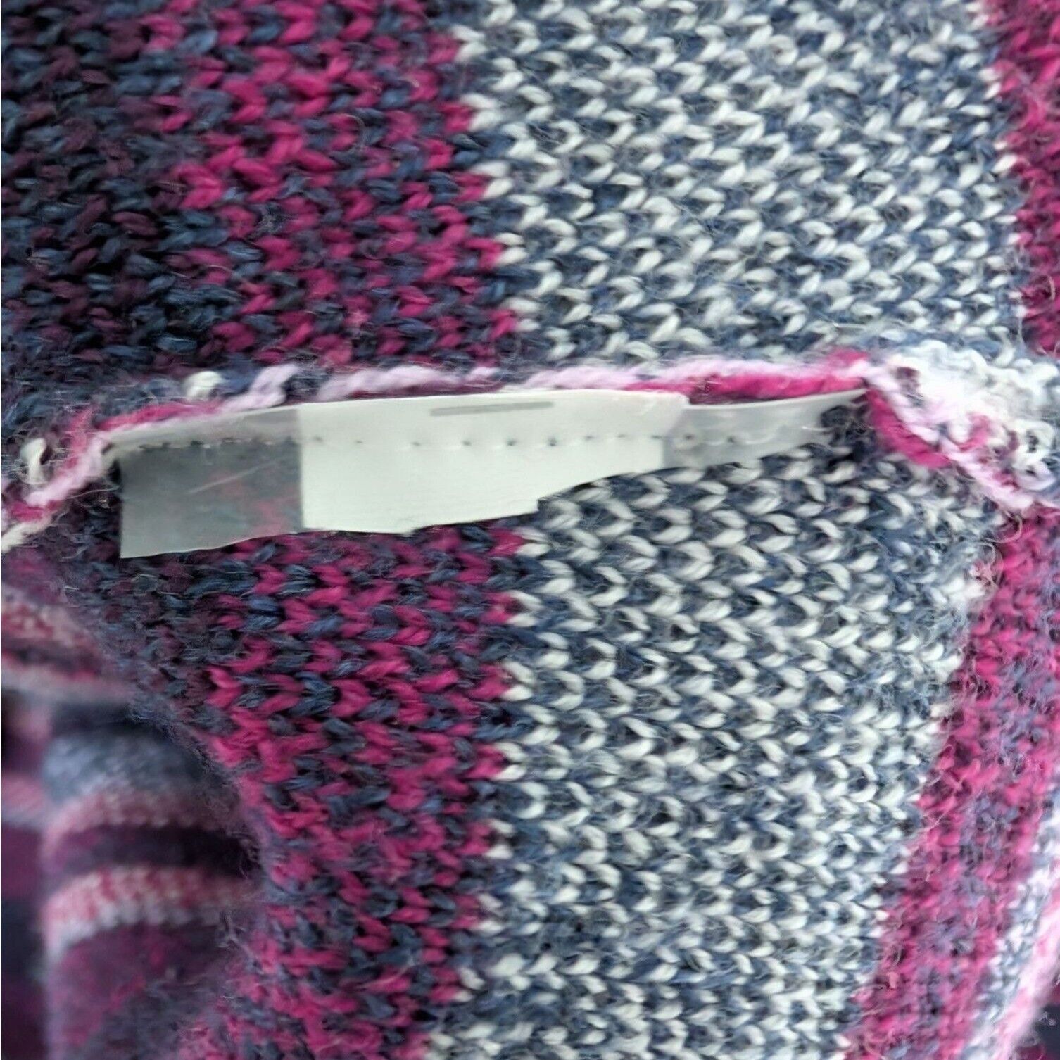 Designer Title Nine Fair Isle Sweater Womens Size XL Purple Knit Long Size XL / US 12-14 / IT 48-50 - 6 Thumbnail