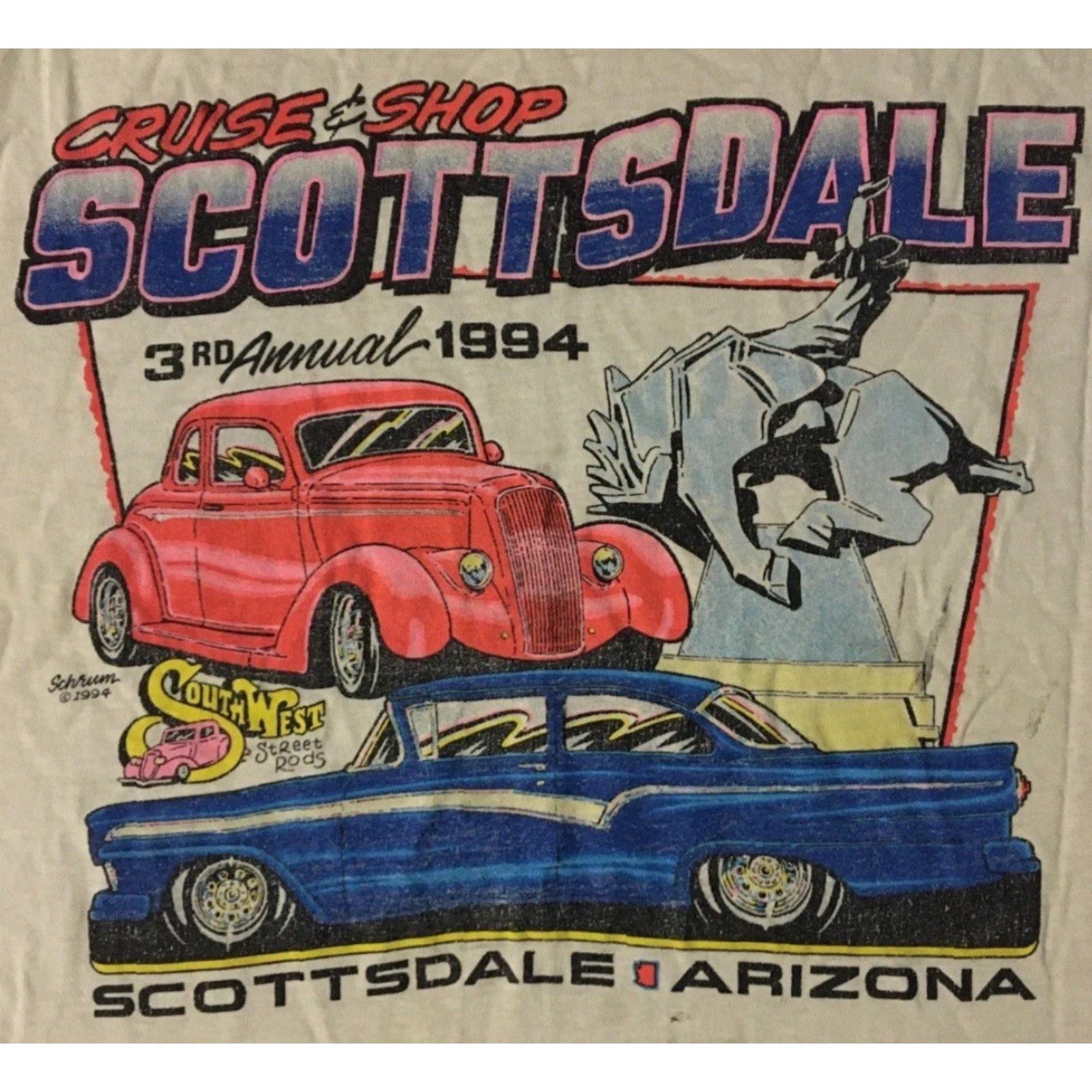 Vintage VINTAGE Arizona Hot Rod Shirt M White Jolly Rancher 90s Car Biker Grunge Single Stitch T-Shirt Mens USA Made in USA Size US M / EU 48-50 / 2 - 2 Thumbnail