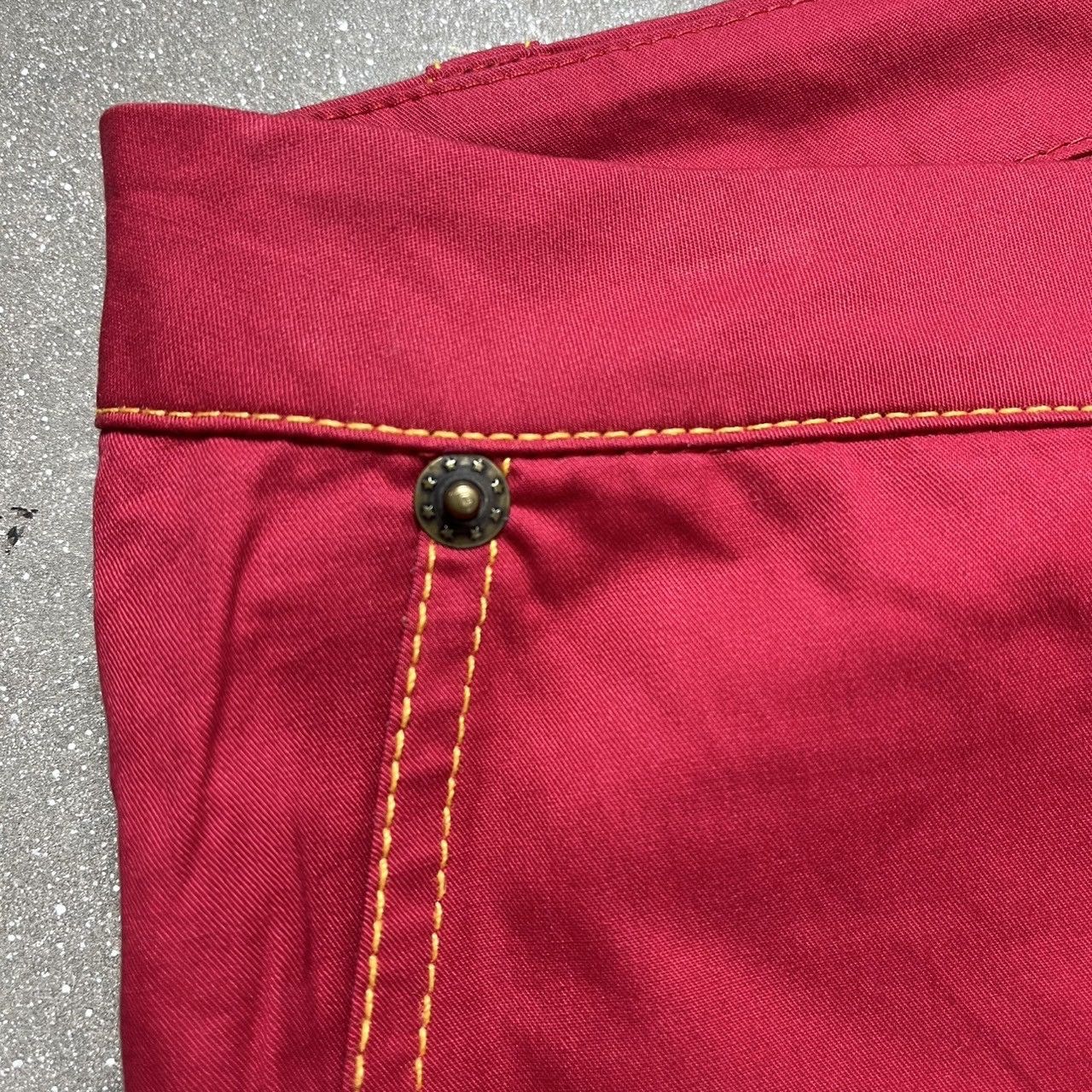 Cop Copine Cop Copine Red & Yellow Stitch Pant Size 31" - 4 Thumbnail
