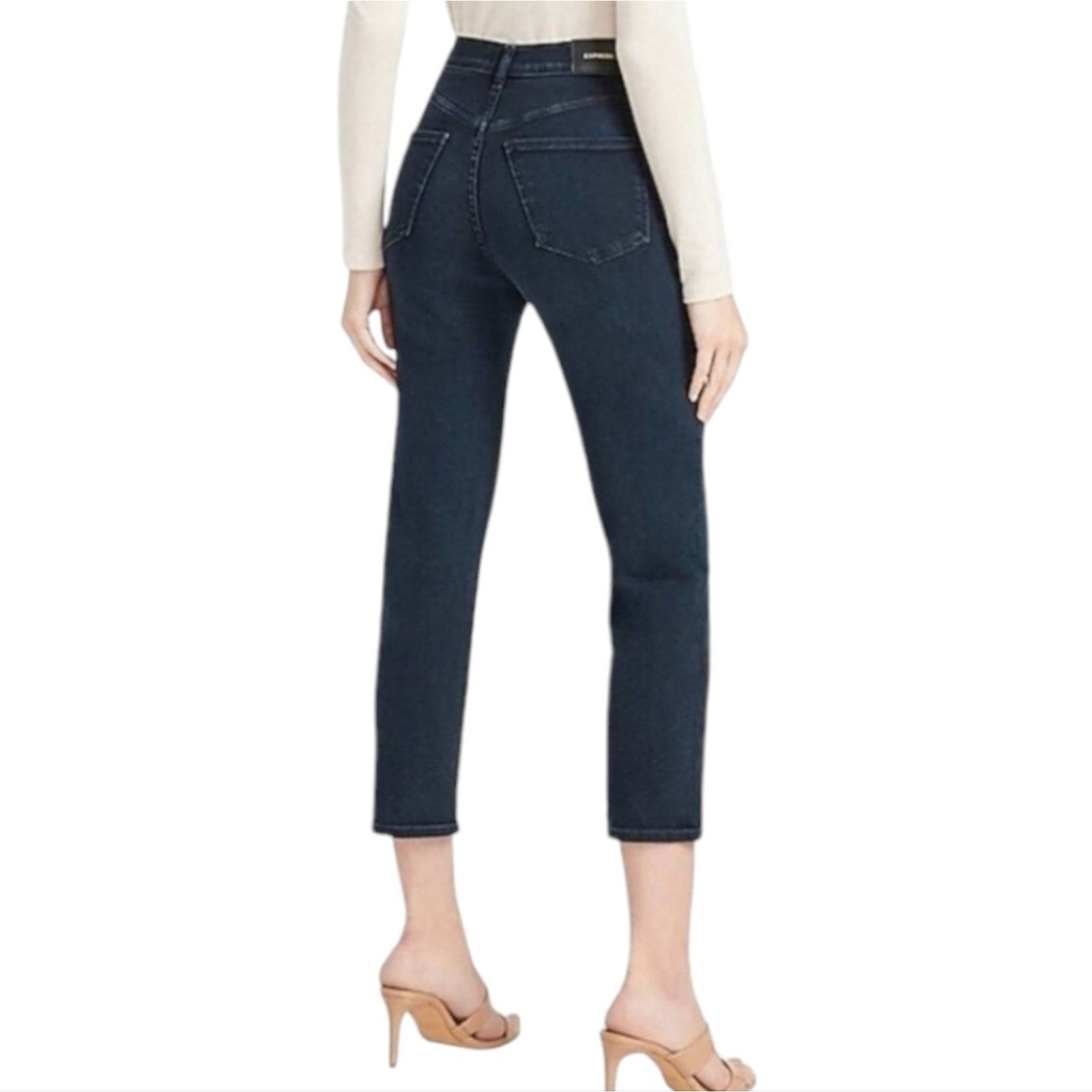 Express Express High Waisted Straight Cropped Stretch Jeans sz 6 New Size 28" / US 6 / IT 42 - 2 Thumbnail