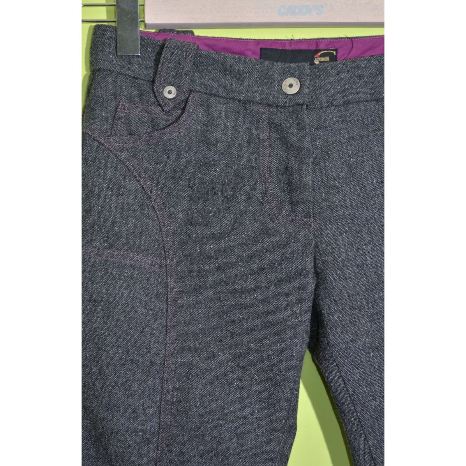 Just Cavalli Just Cavalli Grey Wool/Silk Trousers 42 Women Size 42Trousers Grey, Wool, Silk, Size 42, Women, Just Cavalli, Trousers, Regular, Grey, 90s? Size 28" / US 6 / IT 42 - 2 Thumbnail