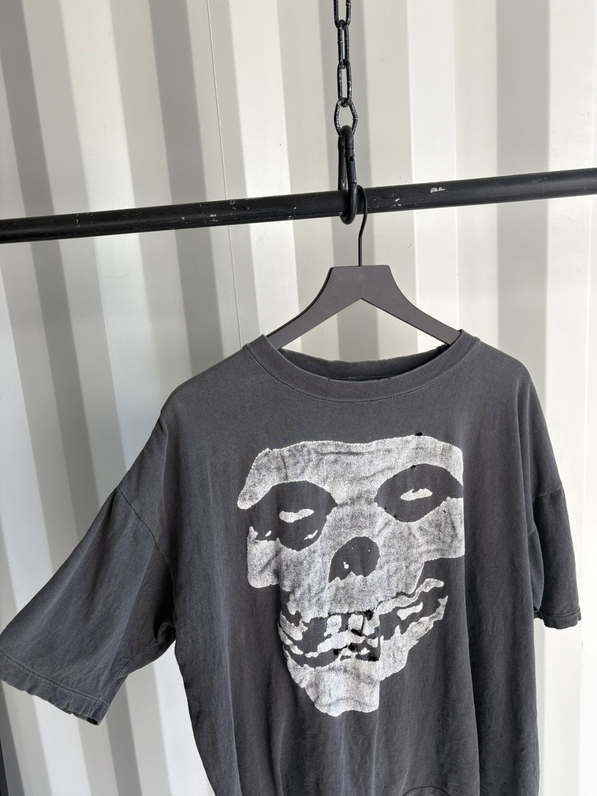 Band Tees Vintage Misfits Shirt Faded Distressed GRUNGE Band Size US XL / EU 56 / 4 - 3 Thumbnail