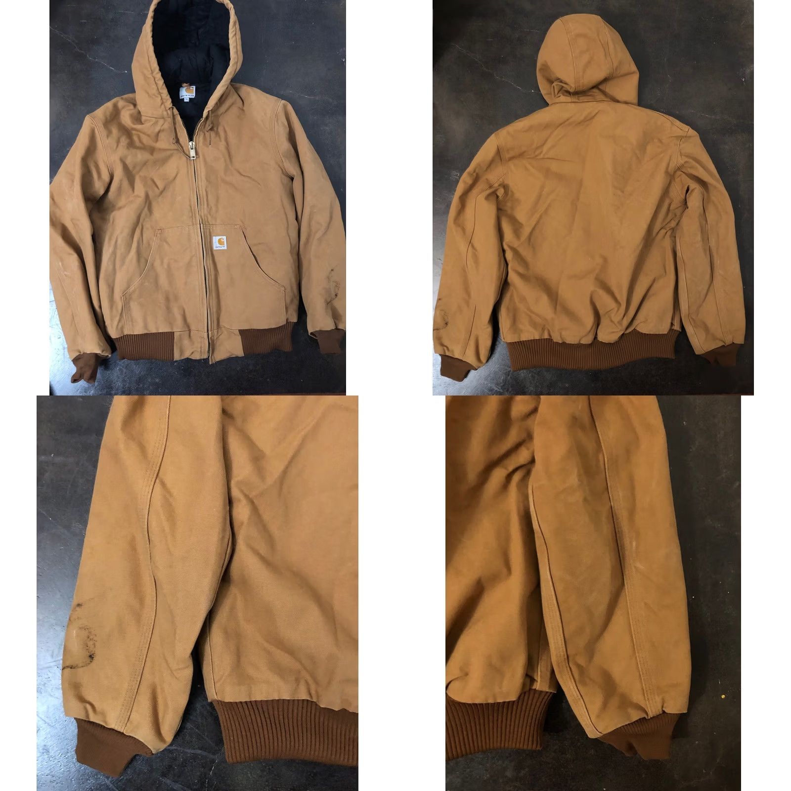 Carhartt VINTAGE Carhartt J140 Hooded Jacket Mens Small Brown Lined Work Coat USA 90s Size US S / EU 44-46 / 1 - 9 Thumbnail