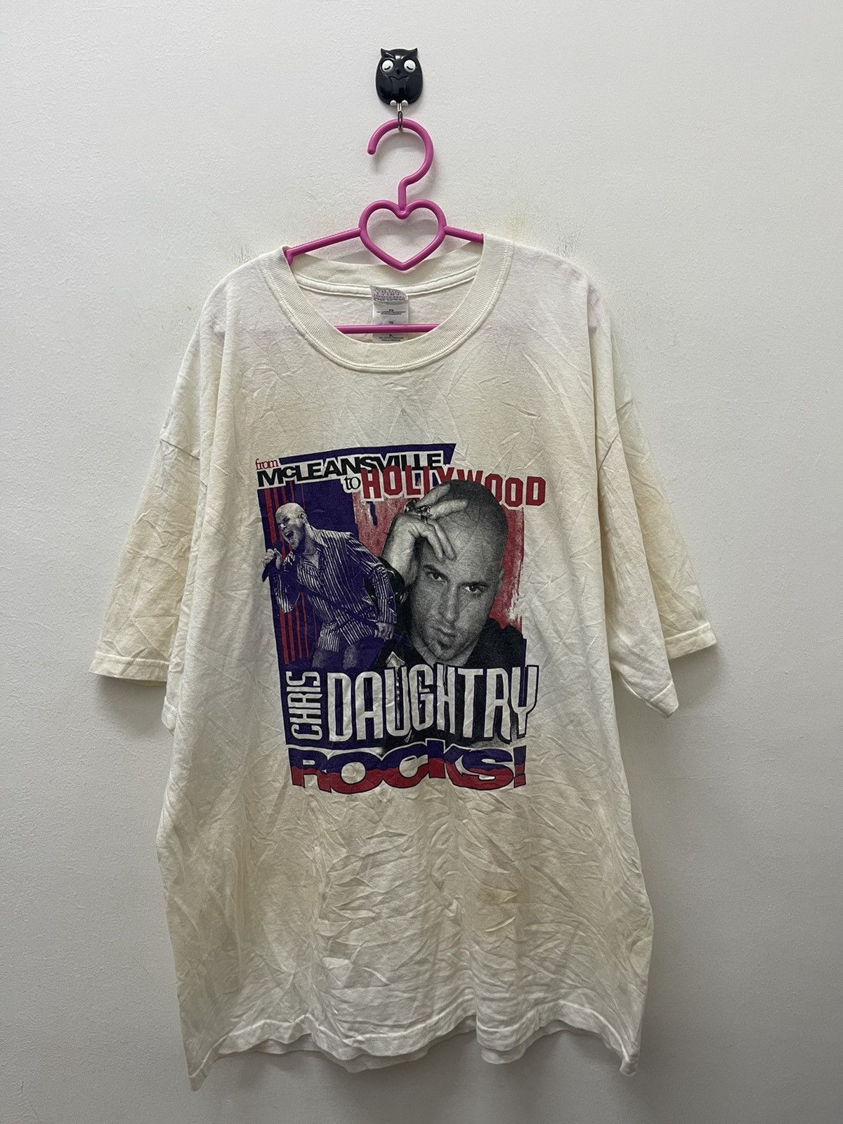 Band Tees Rare Vintage CHRIS DAUGHTRY Rocks Tee Size US XL / EU 56 / 4 - 1 Thumbnail