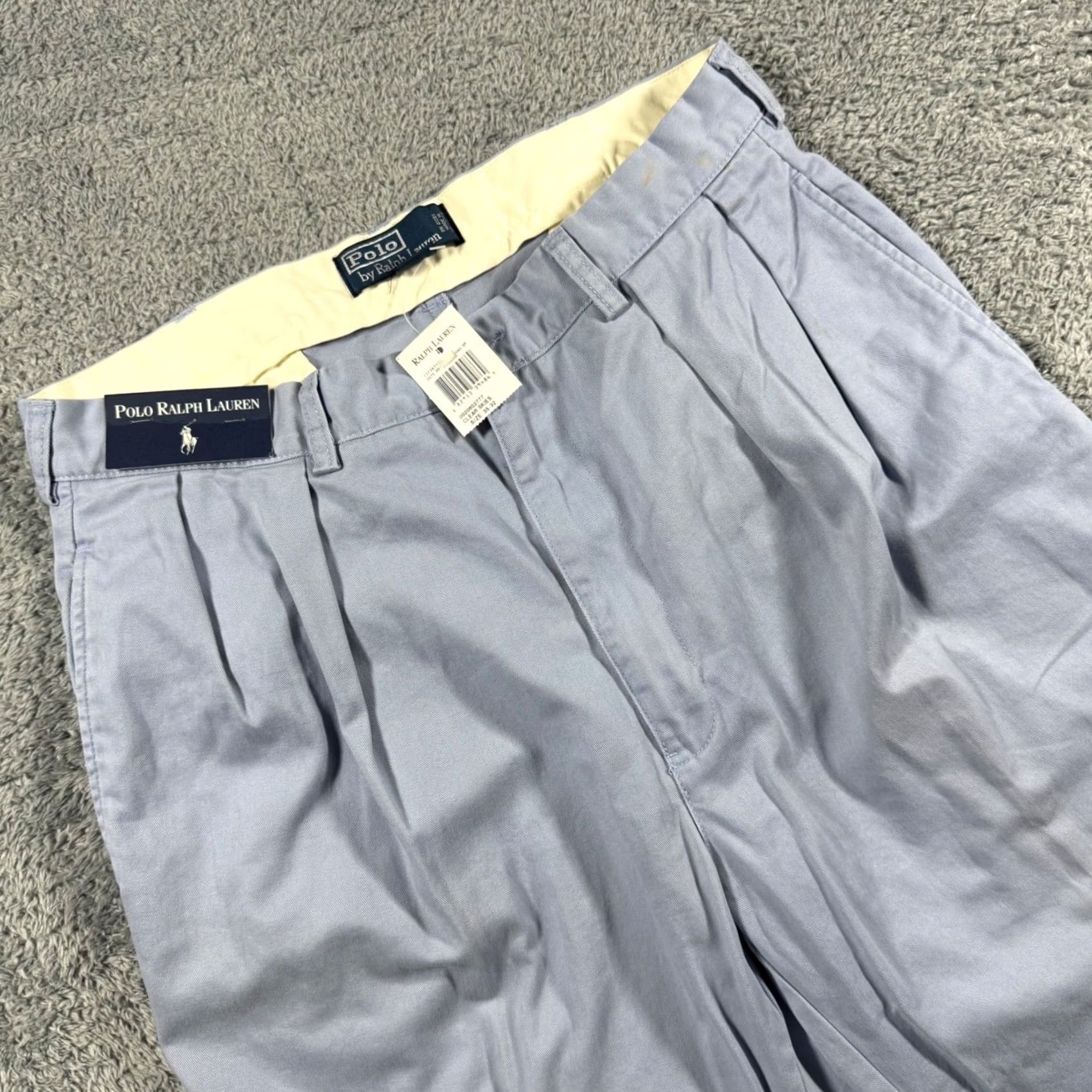 Polo Ralph Lauren Polo Ralph Lauren The Andrew Pant Pant Mens 35x32 Blue Chino Classic Pleated 35 Regular NWT Flaw Size US S / EU 44-46 / 1 - 2 Thumbnail
