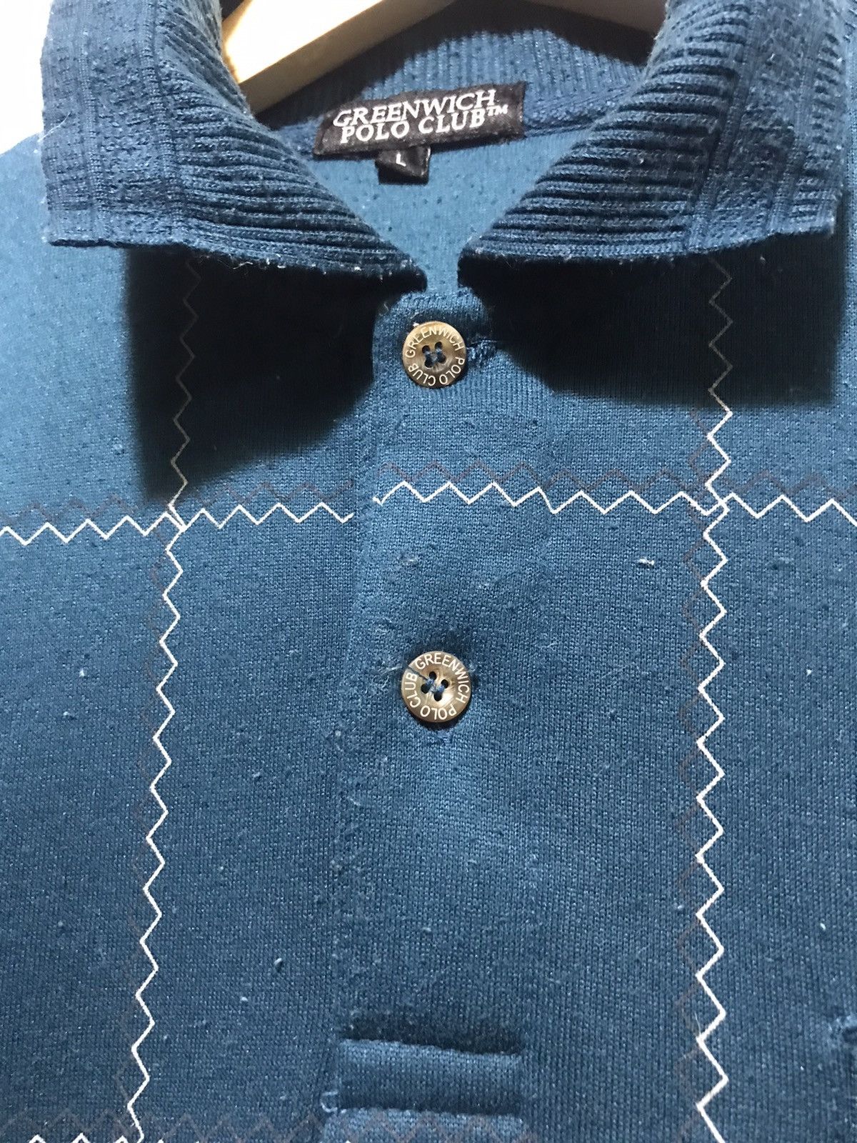 Japanese Brand × Vintage Vintage Green Wish Polo Club Button Sweatshirt Size US L / EU 52-54 / 3 - 4 Thumbnail