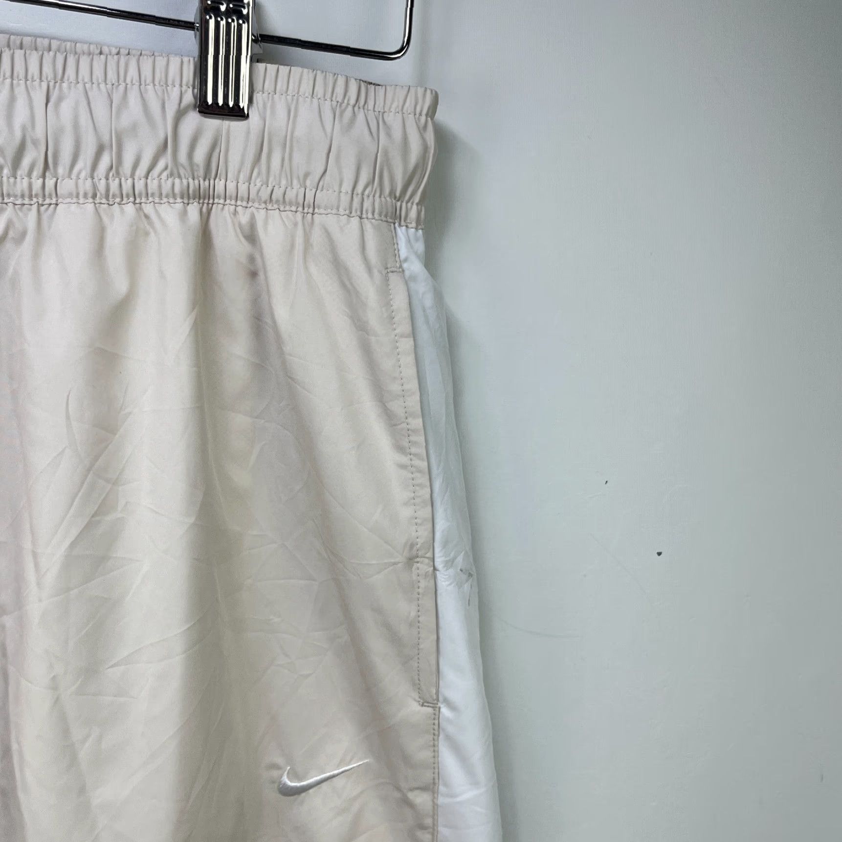 Nike VINTAGE Nike Windbreaker Track Pants Regular Length Beige 90s Mens Large Pockets Logo Corduroy Size US 33 - 2 Thumbnail