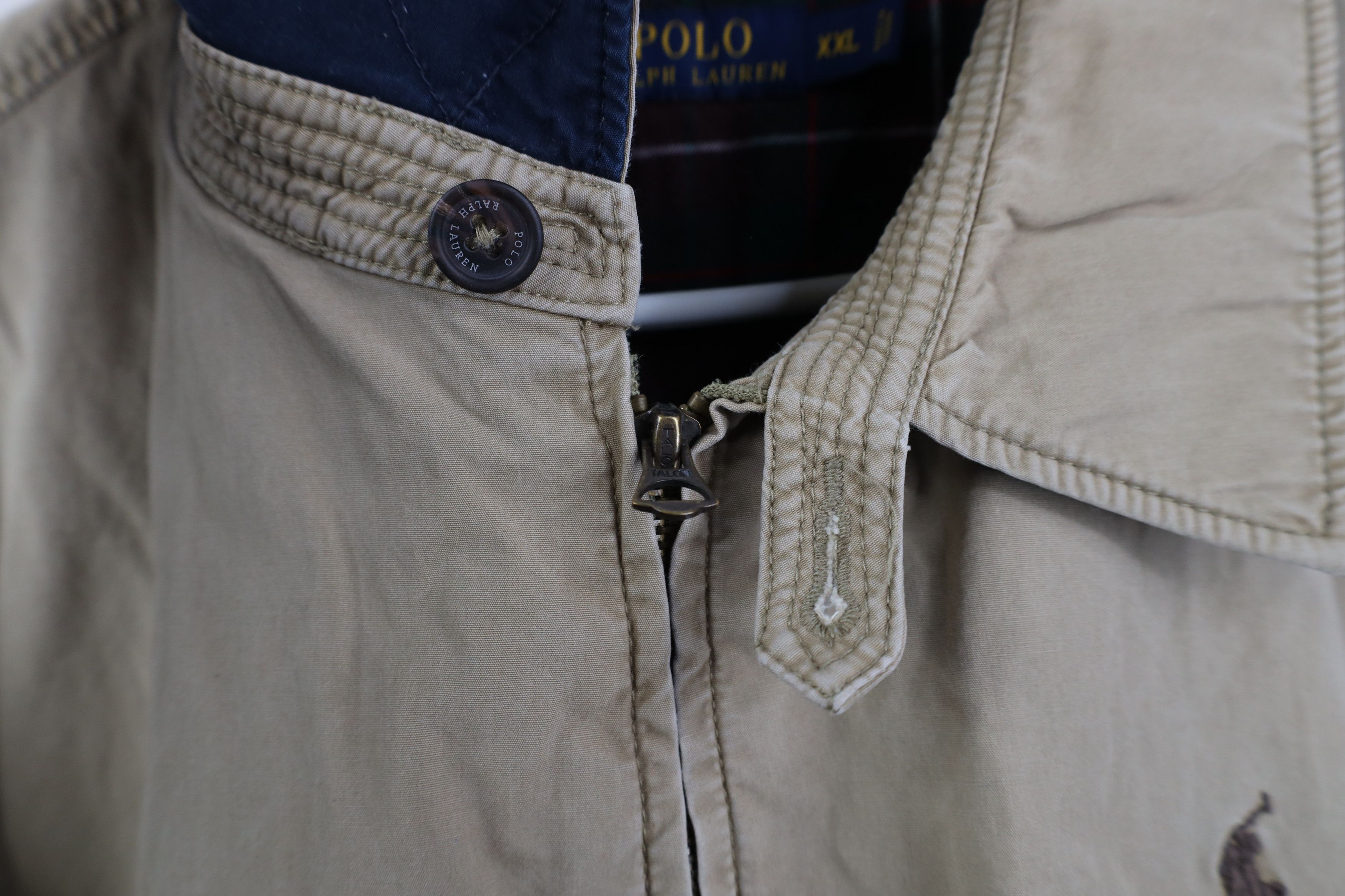 Ralph Lauren Vintage Ralph Lauren Lined Full Zip Bomber Jacket Beige Size US XXL / EU 58 / 5 - 5 Thumbnail
