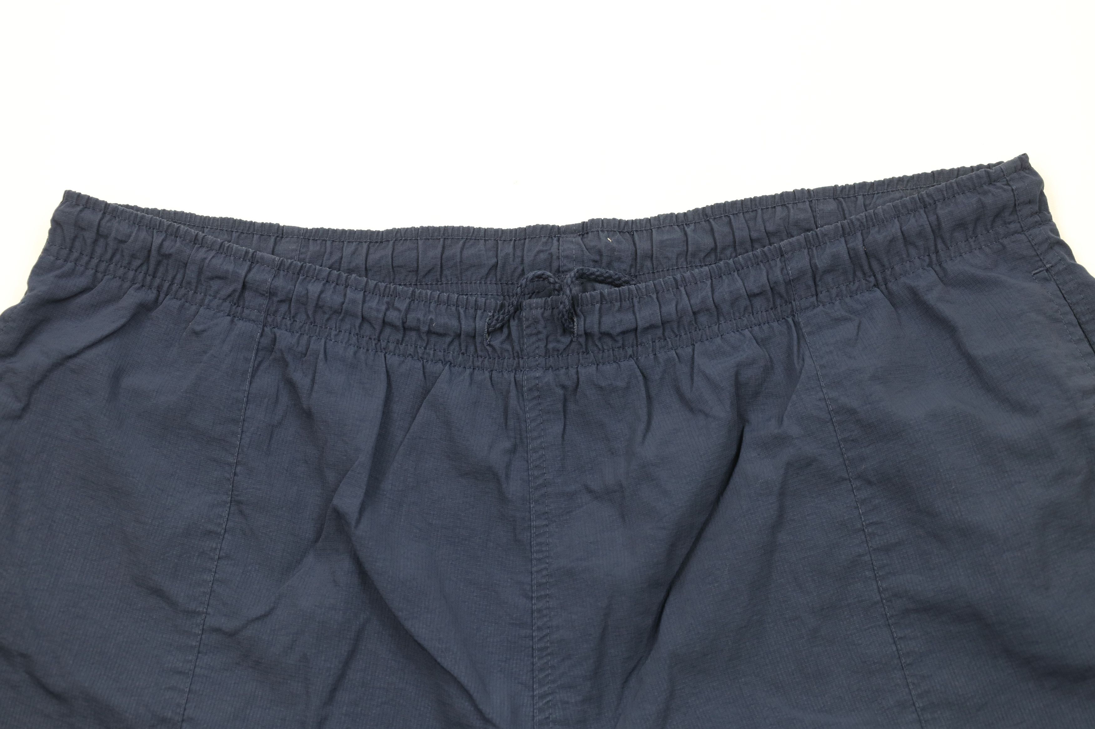 Reebok Vintage 90s Reebok Spell Ribbed Above Knee Shorts Navy Blue Size US 36 / EU 52 - 2 Thumbnail