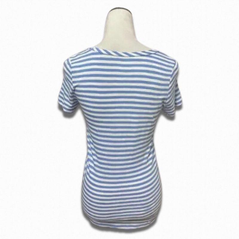 Other Caslon T-Shirt Short Sleeves Striped Blue White XXS NWOT Size XXS / US 00 / IT 34 - 4 Thumbnail