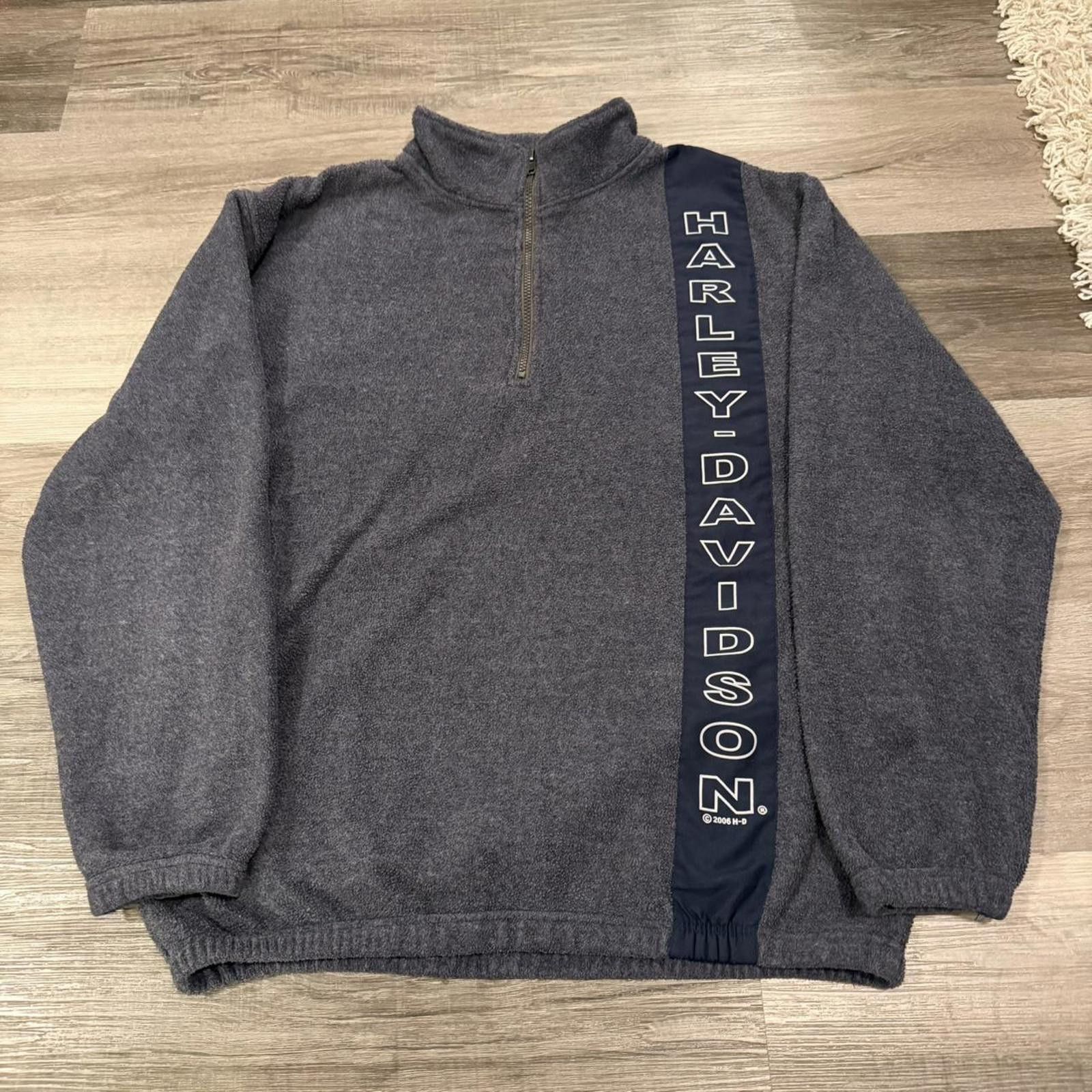 Harley Davidson Vintage Harley Davidson fleece quarter zip sweatshirt 2006 L Size US L / EU 52-54 / 3 - 2 Thumbnail