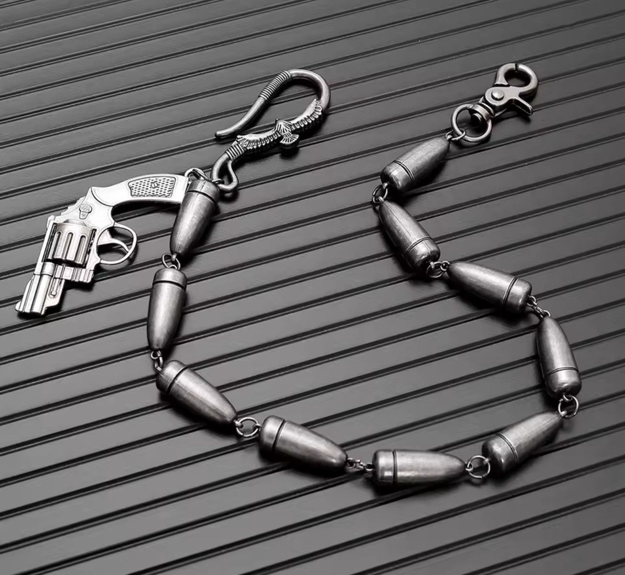 Jewelry Goth Punk Grunge Bullet & Gun Wallet Chain Size ONE SIZE - 2 Thumbnail