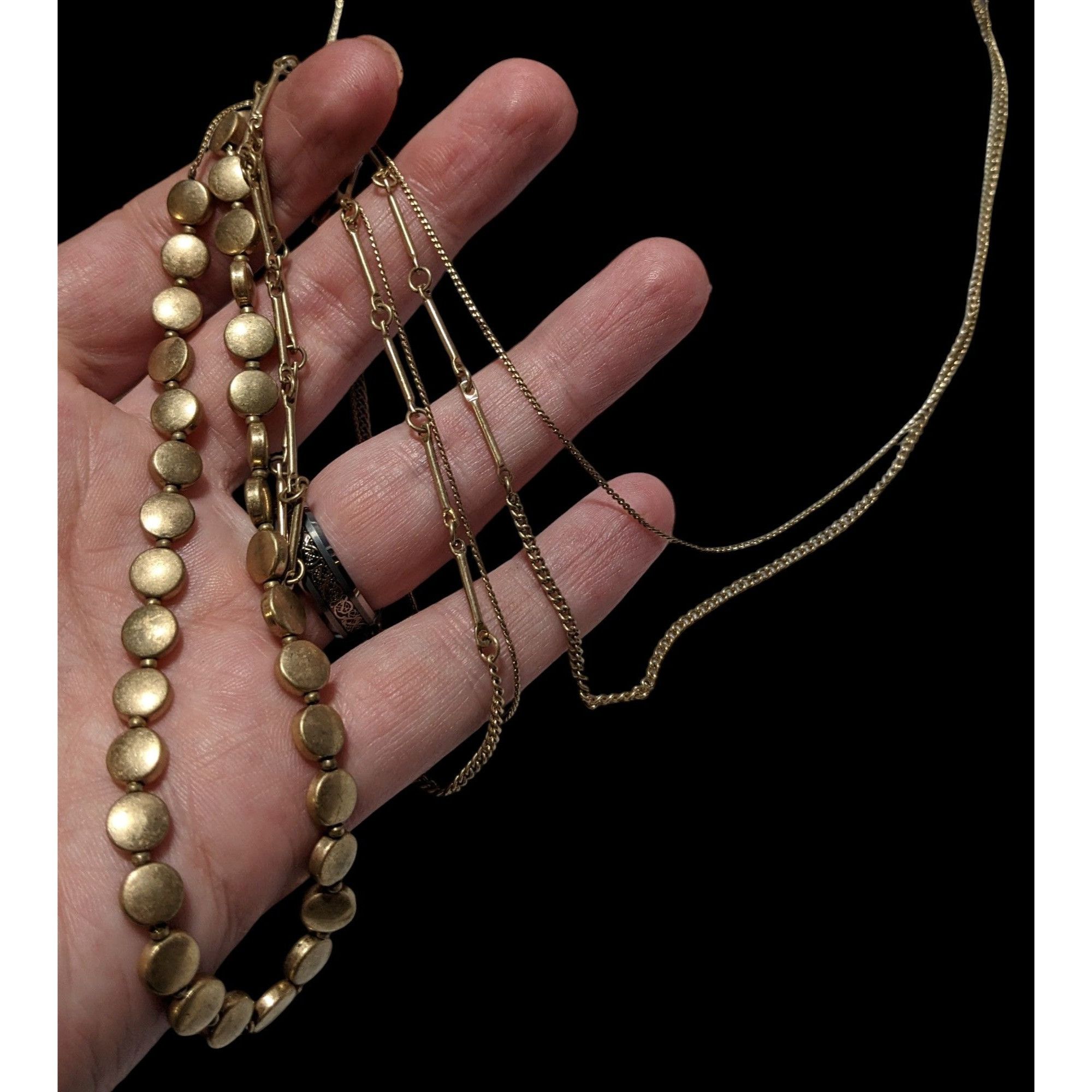 Other Preppy Multilayer Gold Chain Beaded Necklace Size ONE SIZE - 2 Thumbnail