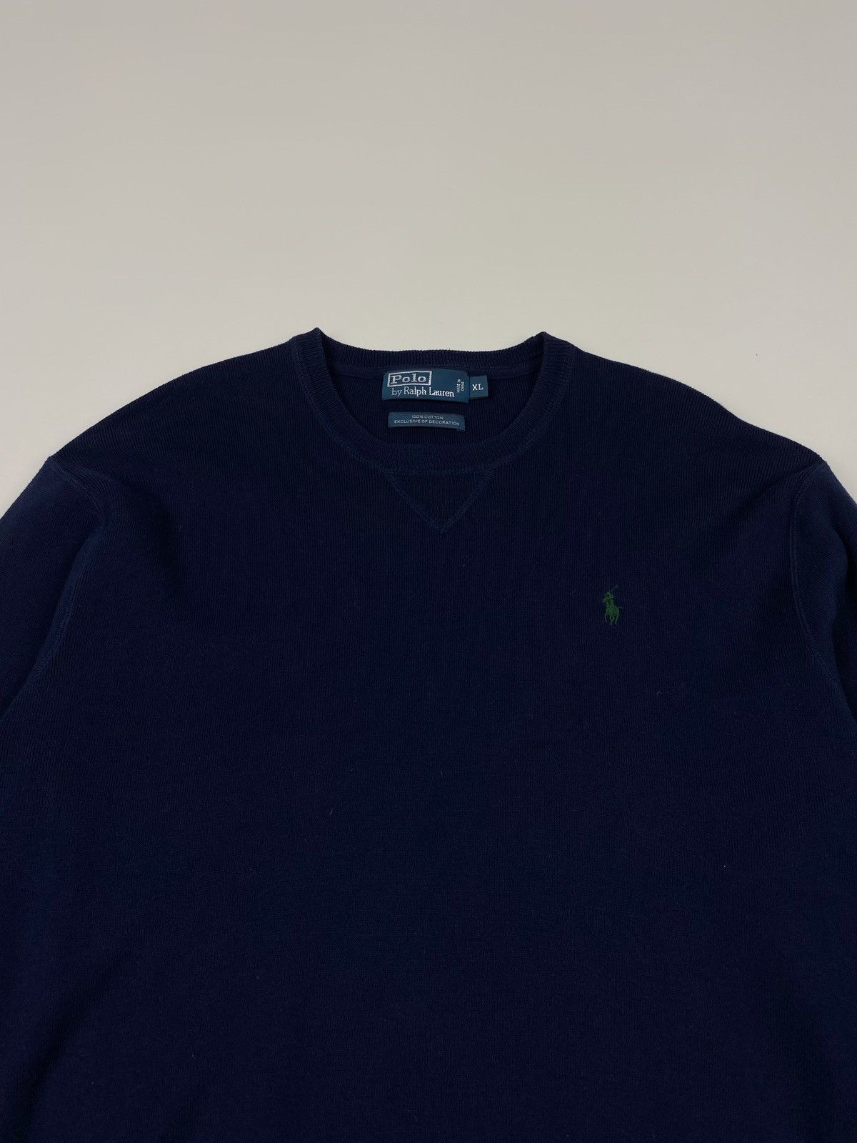 Polo Ralph Lauren × Vintage 1990’s Vintage Polo Ralph Lauren Navy Sweater Size US XL / EU 56 / 4 - 3 Thumbnail