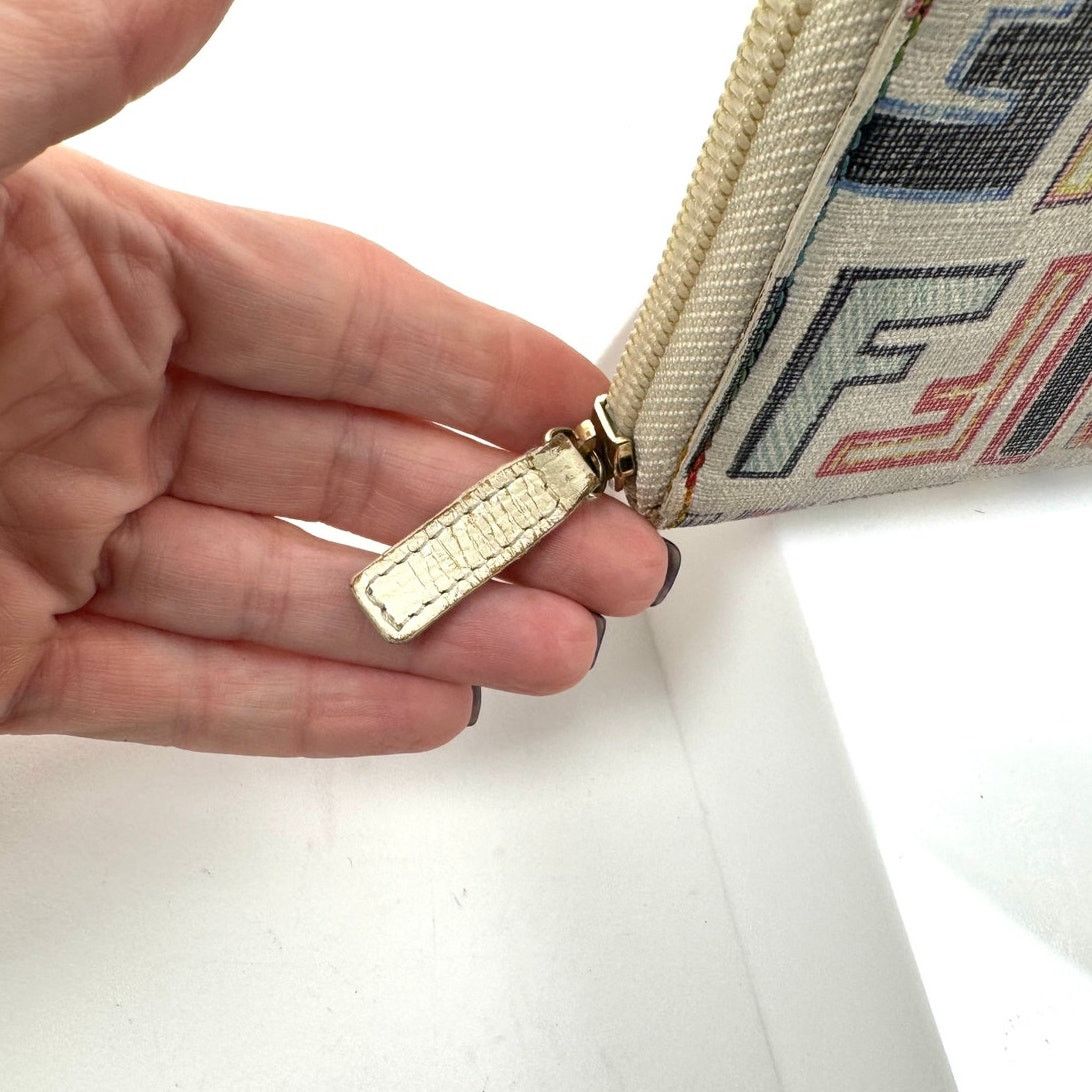 Fendi Fendi Rare Multicolor Zucca FF Long Zip Around Wallet Size ONE SIZE - 3 Thumbnail