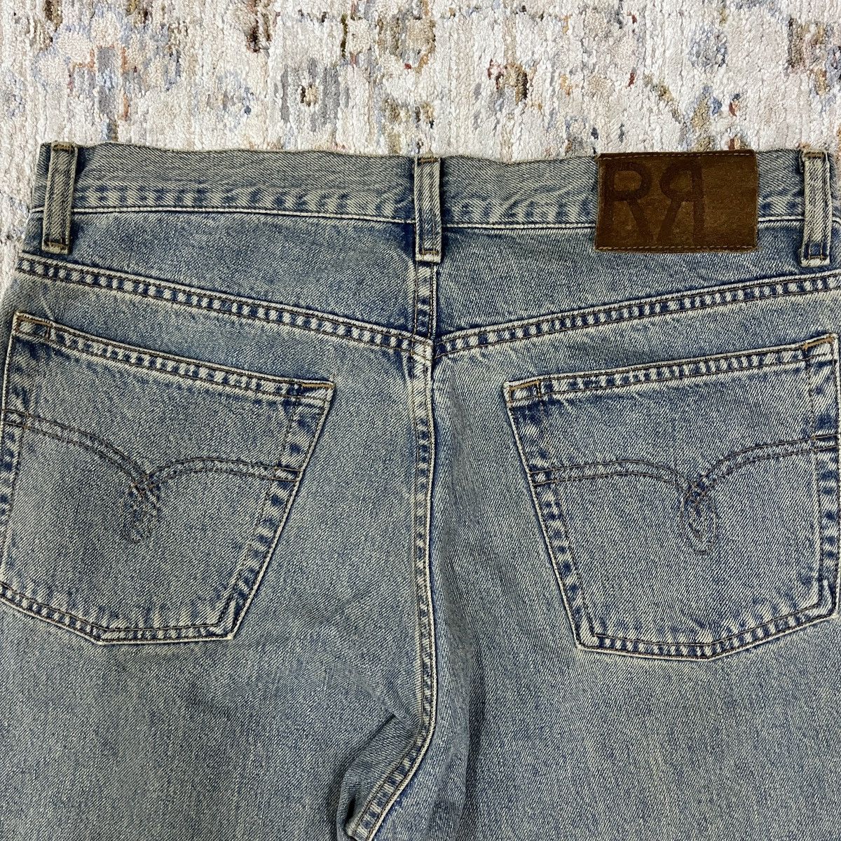 RRL Ralph Lauren × Vintage Vintage RRL Double RL Washed Denim Jeans USA Size US 34 / EU 50 - 4 Thumbnail