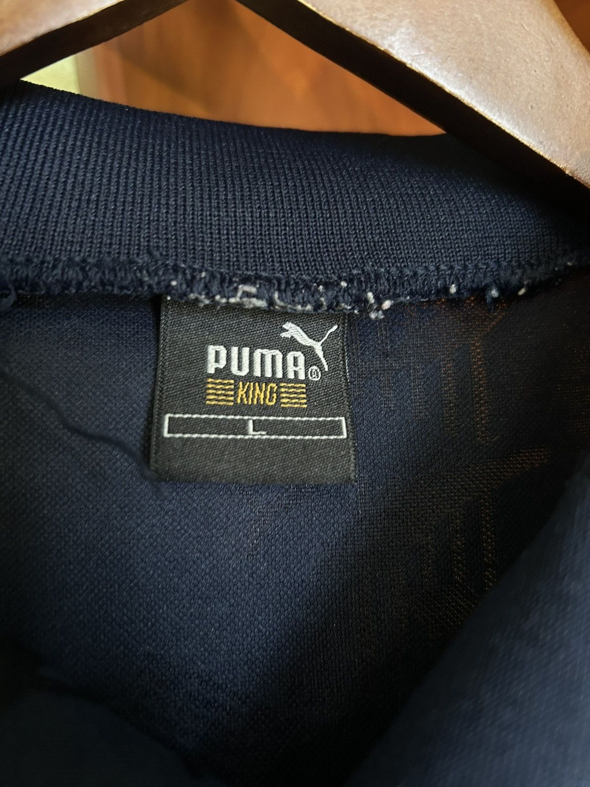 Puma Vintage Puma King Blokecore Navy Soccer Football Jersey tee Size US L / EU 52-54 / 3 - 6 Thumbnail