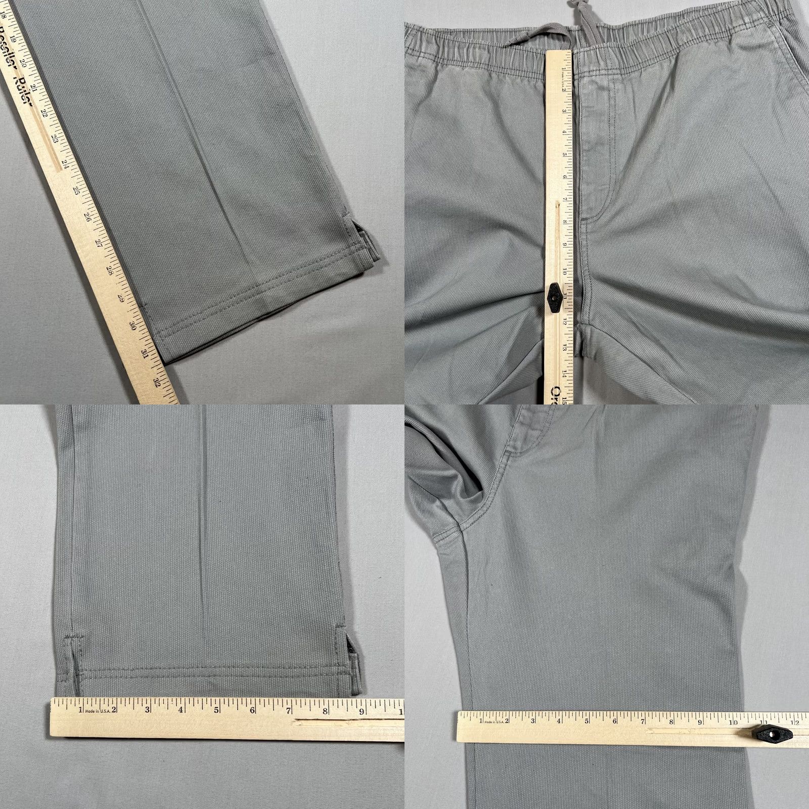 The Territory Ahead Territory Ahead Pants Men's Gray Cotton Drawstring Elastic Waist L Size US 33 - 8 Thumbnail