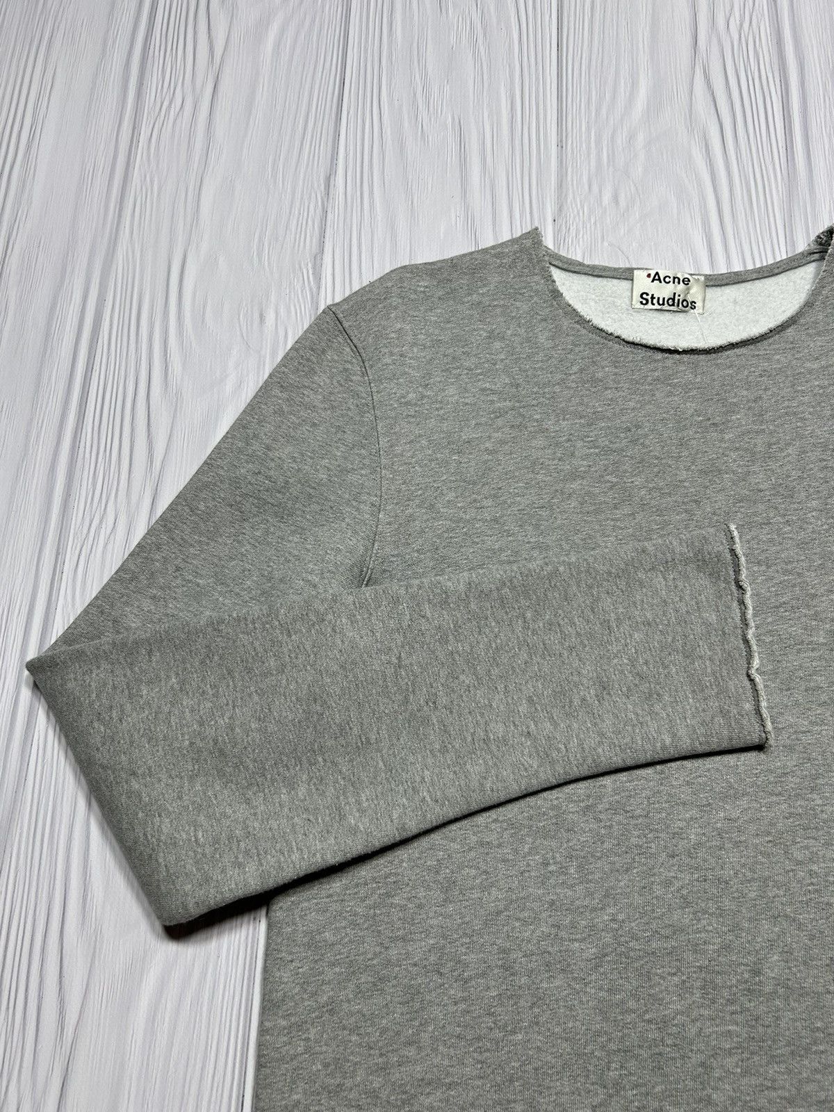 Acne Studios × Designer Acne Studios Fabien PAW15 Grey Fleece Crewneck Sweater Size US S / EU 44-46 / 1 - 6 Thumbnail