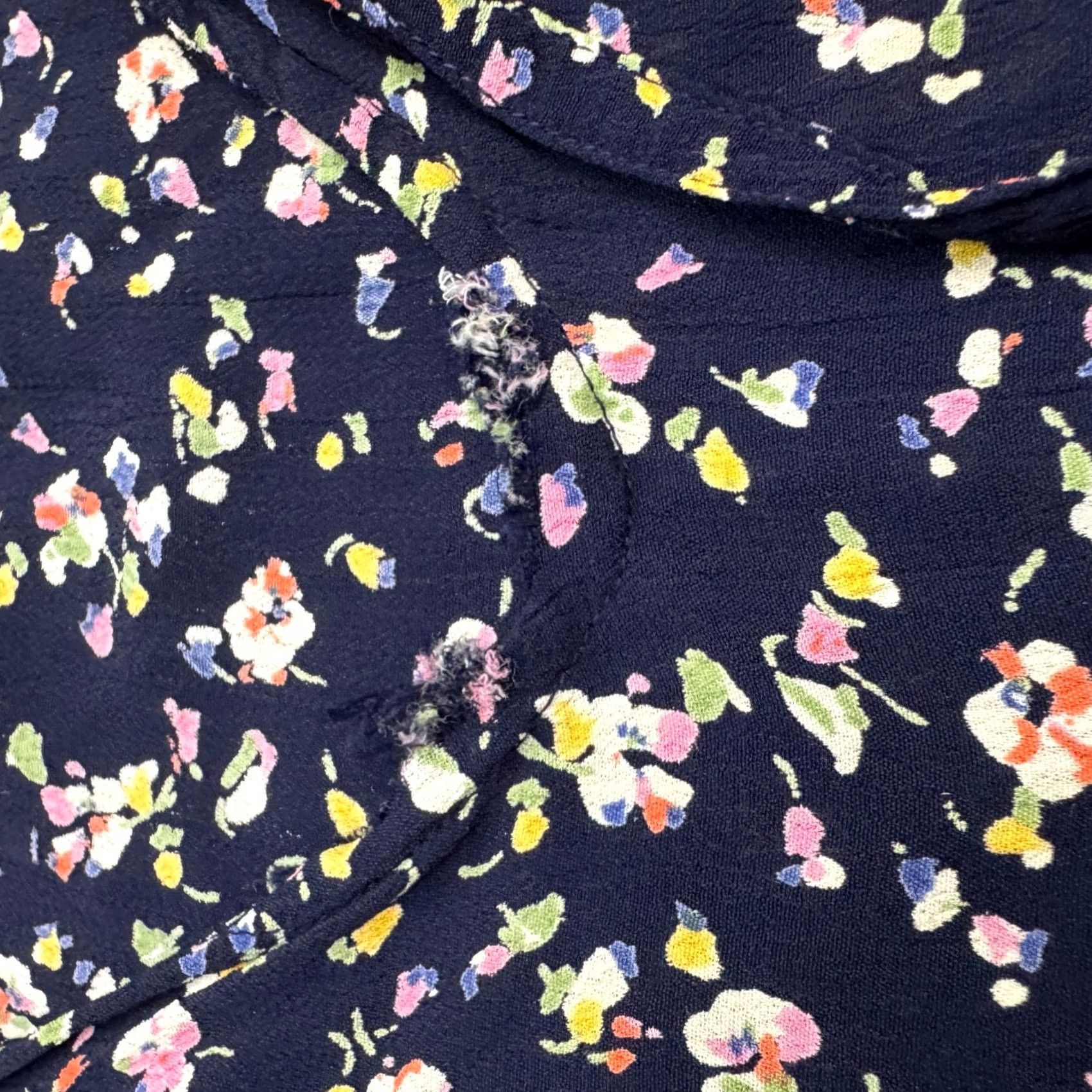 Vintage Ecote Sleeveless A-Line Fit & Flare Floral Dress Womens S Navy Blue Casual Size S / US 4 / IT 40 - 6 Thumbnail
