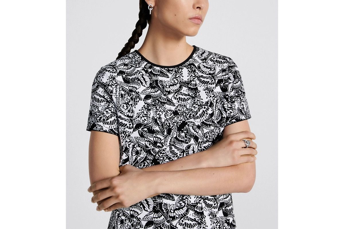 Dior o1bcso1str0225 Straight Dress in Black/White Size M / US 6-8 / IT 42-44 - 7 Thumbnail
