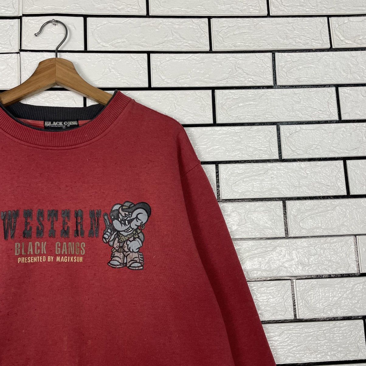 Japanese Brand Western Black Gang Crewneck Sweatshirt Size US L / EU 52-54 / 3 - 5 Thumbnail