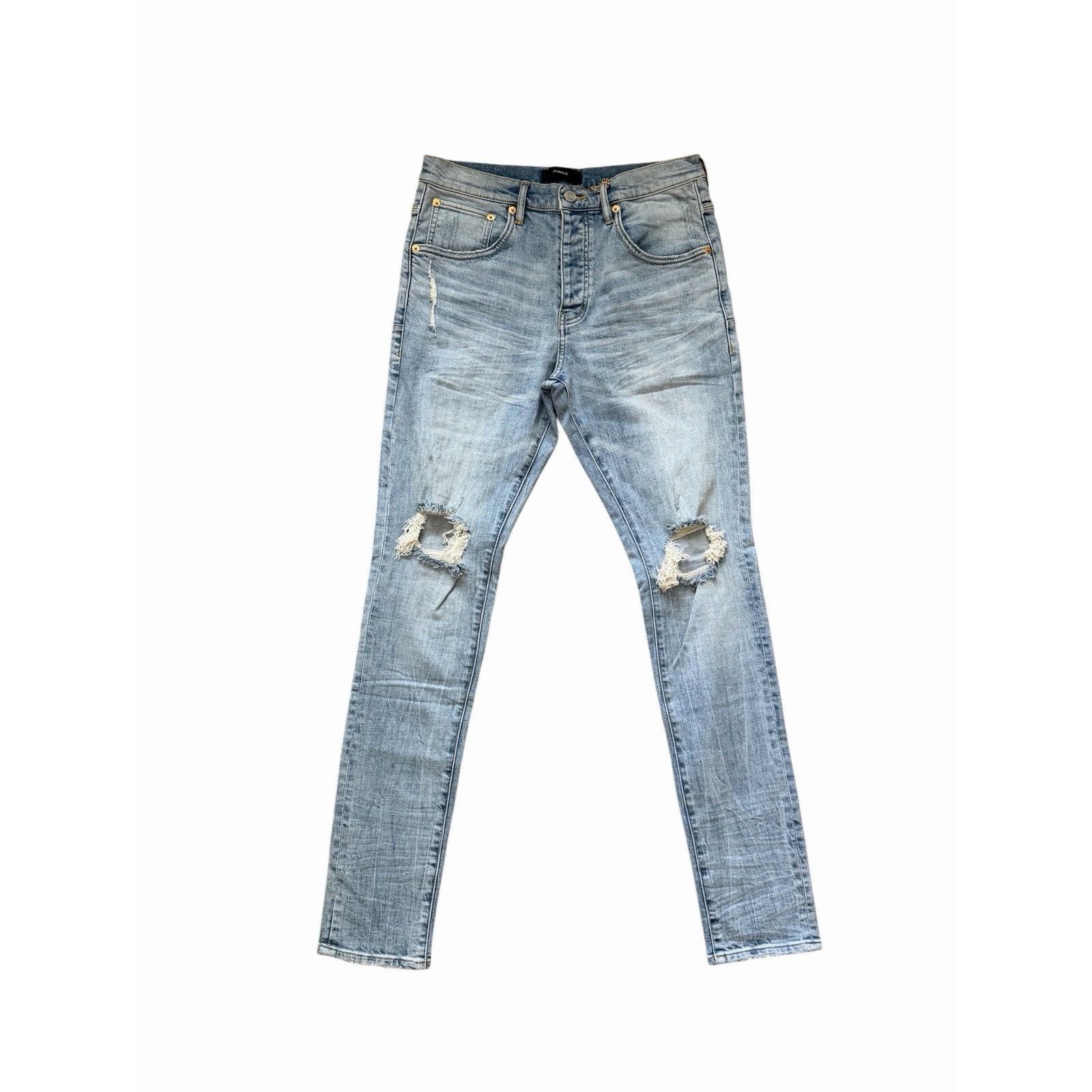 Purple Brand Purple Brand Jeans Men Dropped Slim Blue P002 Size 33/32 Size US 33 - 1 Thumbnail